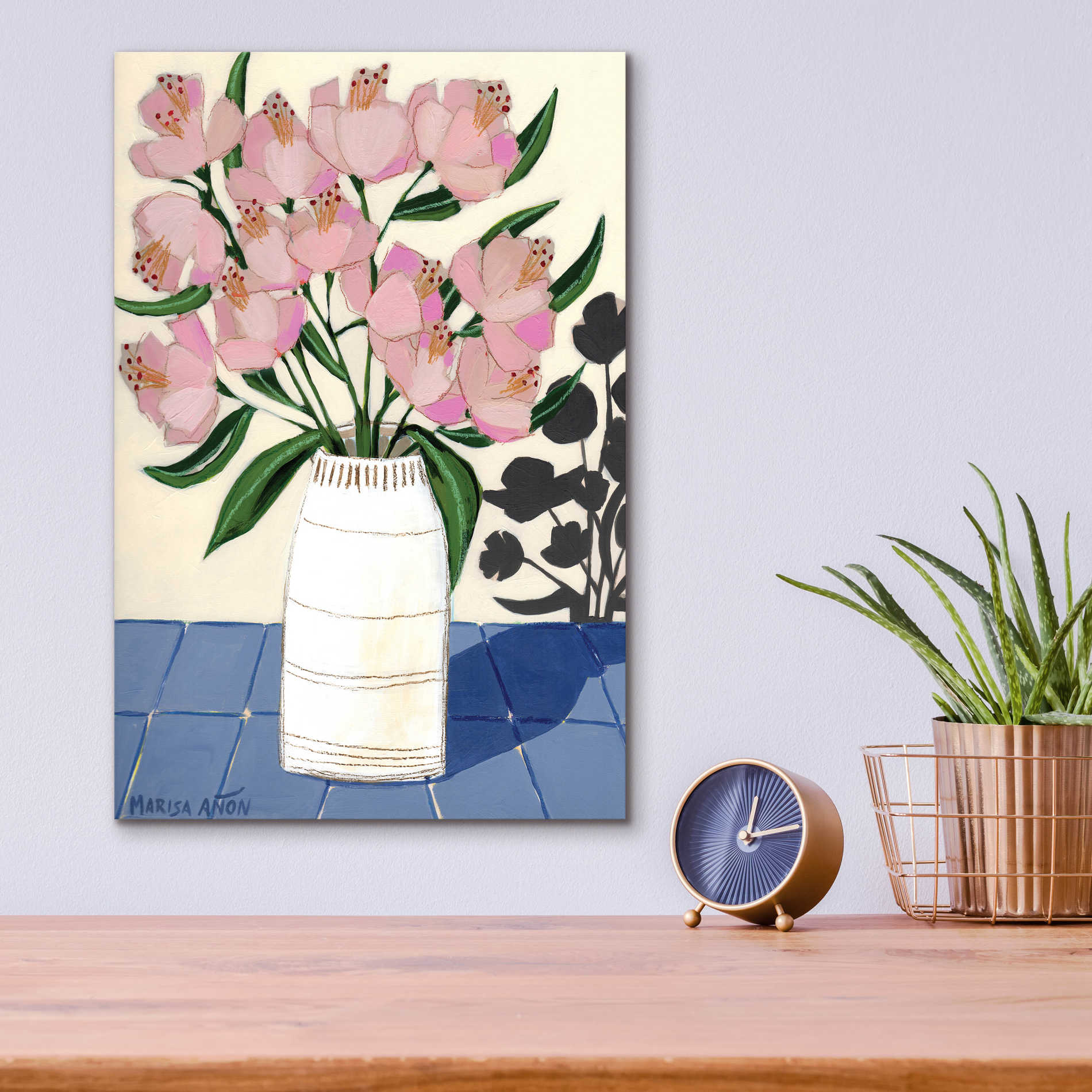 Epic Art 'Spring Florals 5' by Marisa Anon, Acrylic Glass Wall Art,12x16