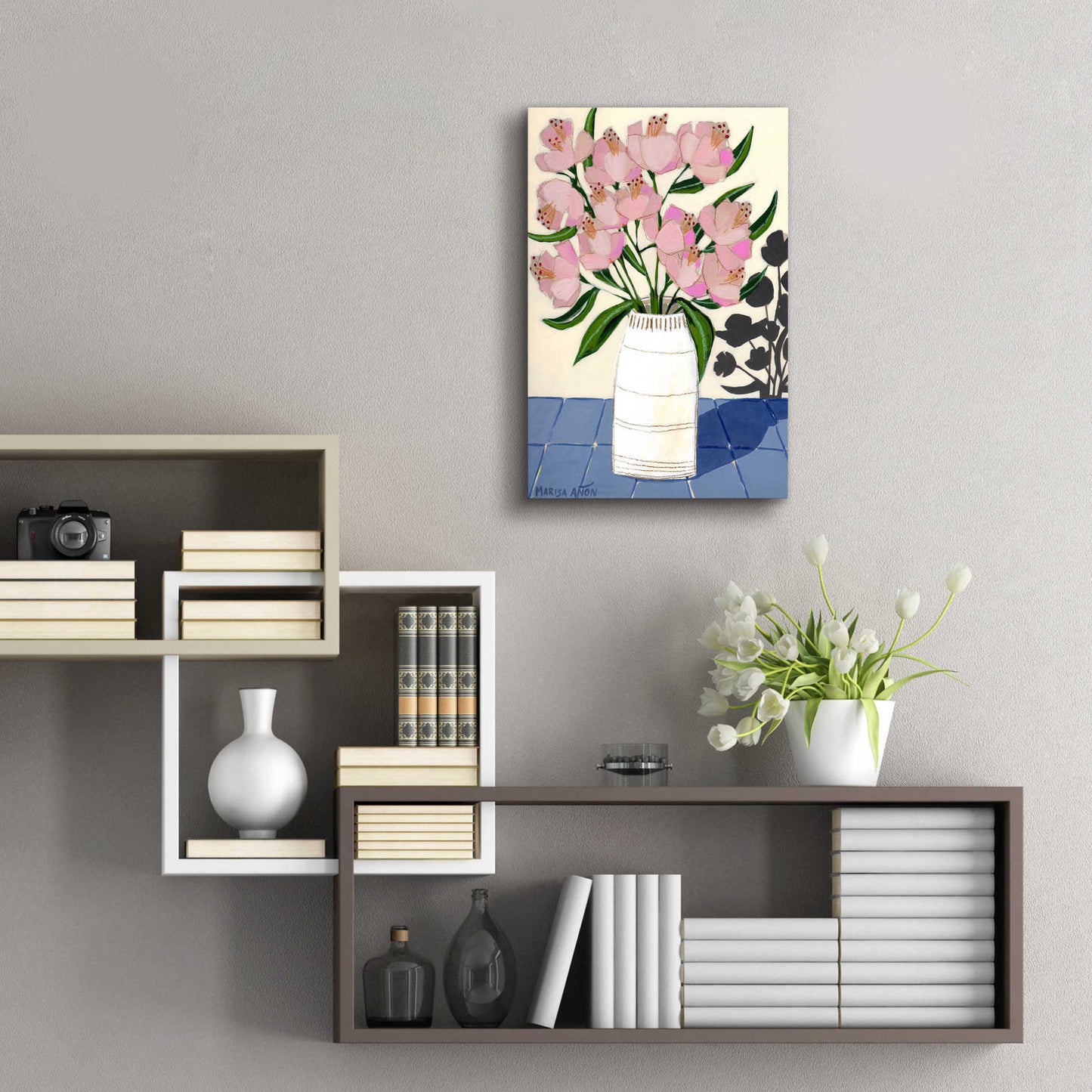 Epic Art 'Spring Florals 5' by Marisa Anon, Acrylic Glass Wall Art,16x24