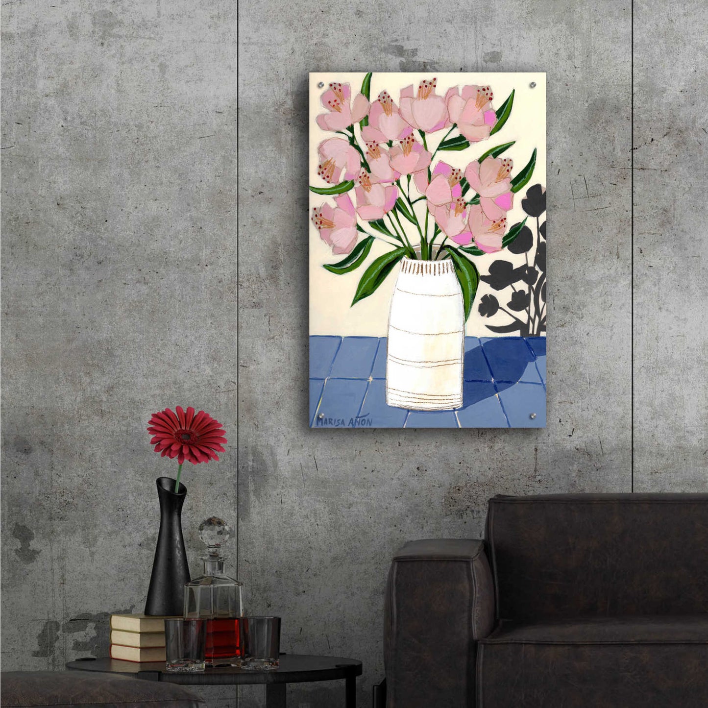 Epic Art 'Spring Florals 5' by Marisa Anon, Acrylic Glass Wall Art,24x36