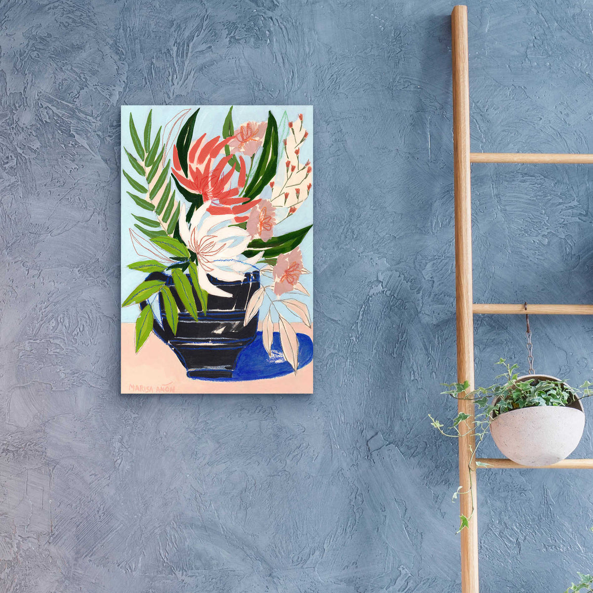 Epic Art 'Spring Florals 6' by Marisa Anon, Acrylic Glass Wall Art,16x24