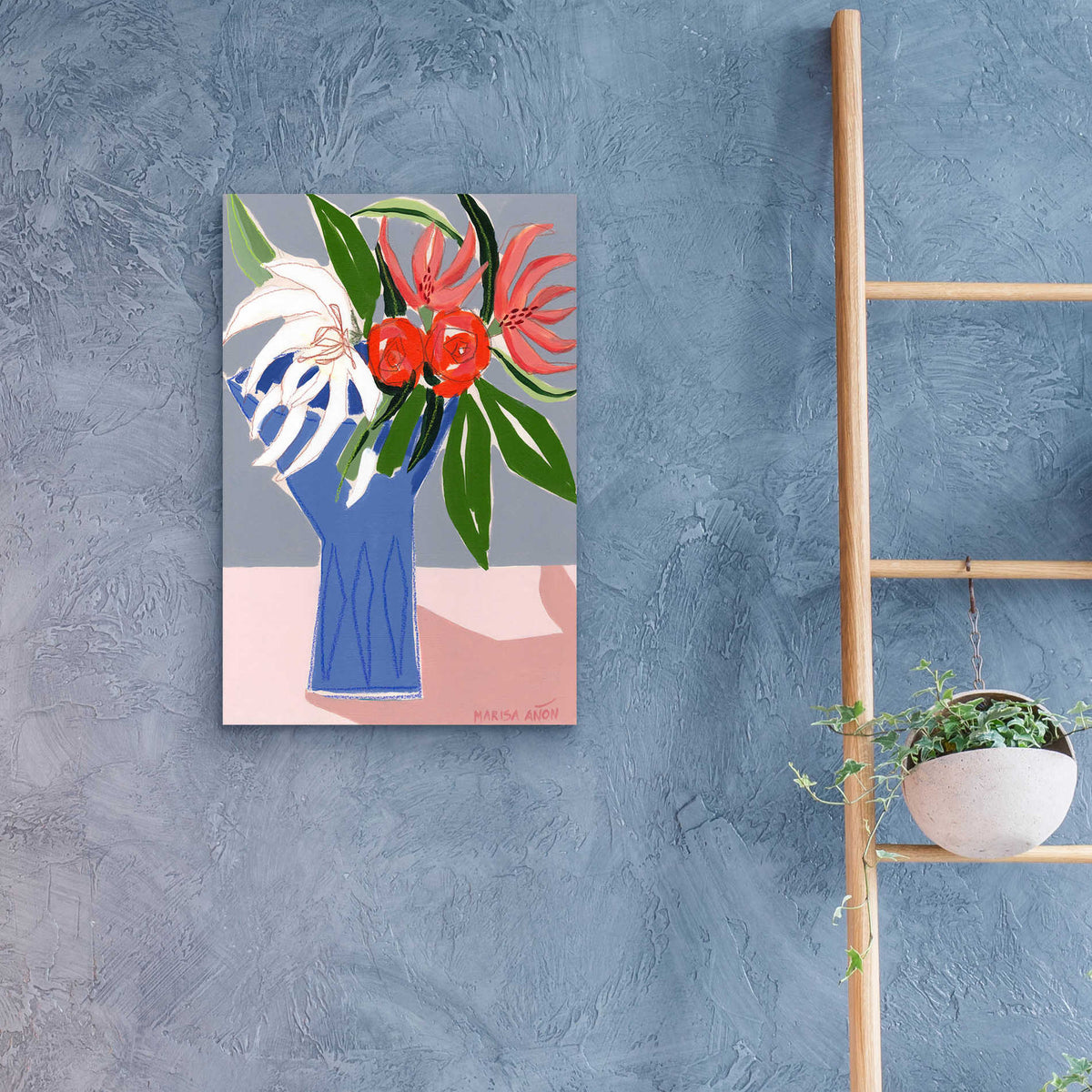 Epic Art 'Spring Florals 10' by Marisa Anon, Acrylic Glass Wall Art,16x24