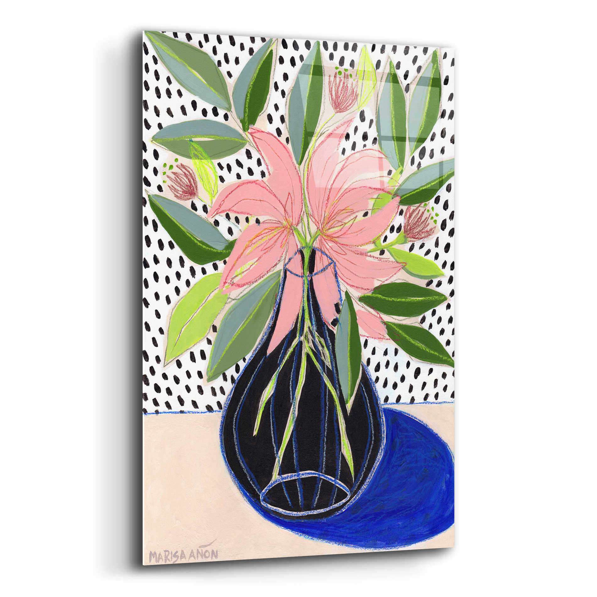 Epic Art 'Spring Florals 7' by Marisa Anon, Acrylic Glass Wall Art,12x16