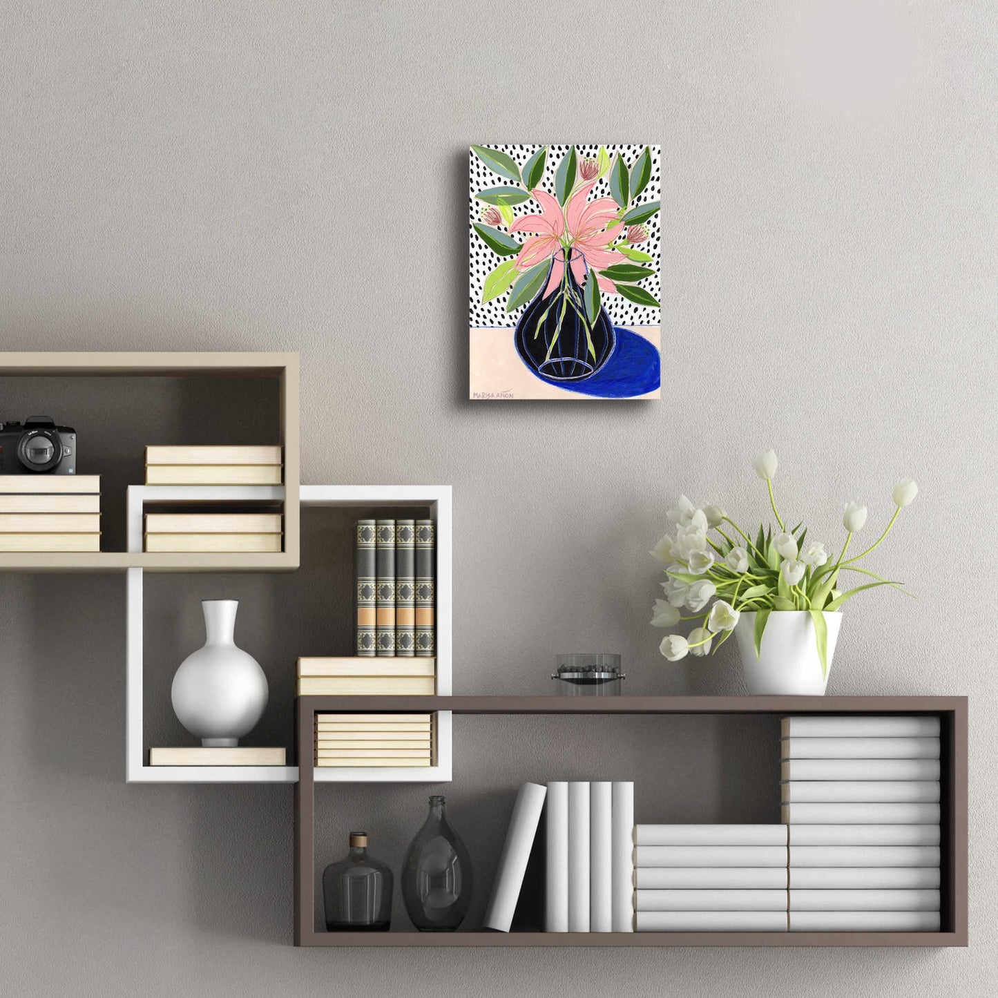 Epic Art 'Spring Florals 7' by Marisa Anon, Acrylic Glass Wall Art,12x16