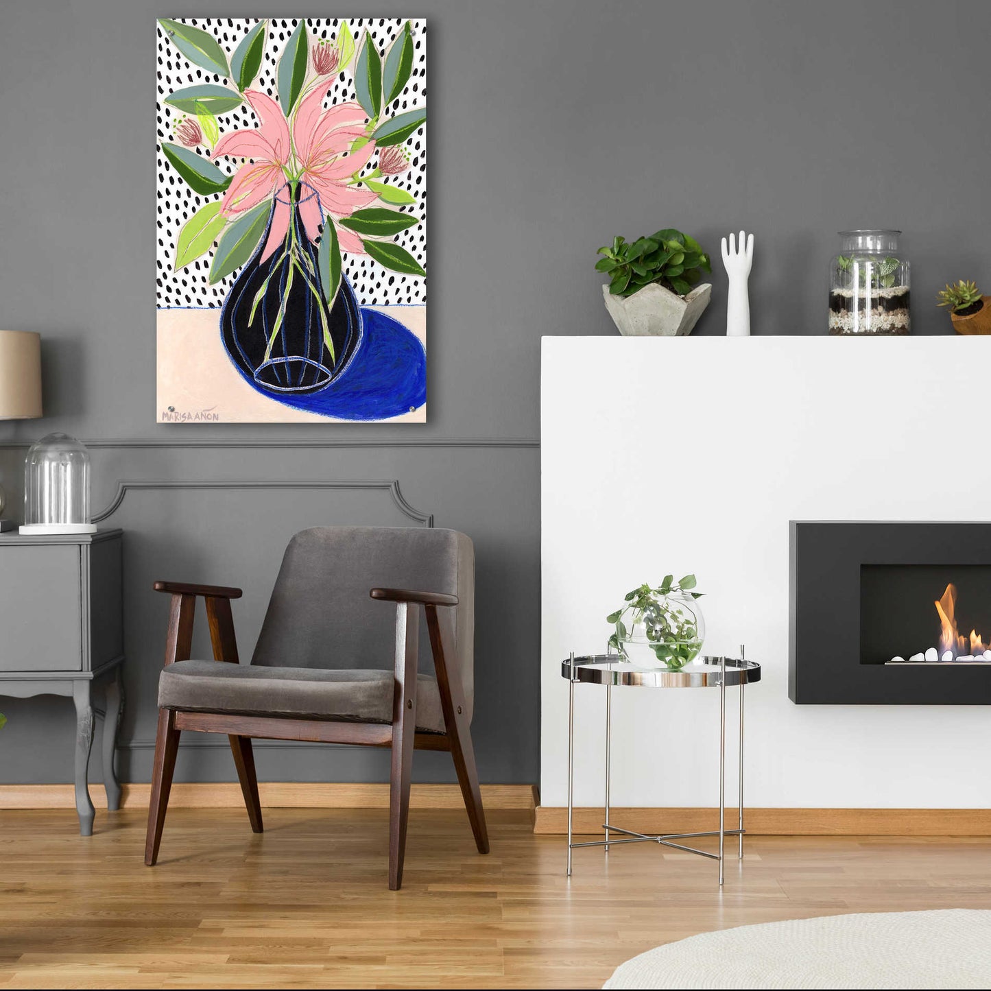 Epic Art 'Spring Florals 7' by Marisa Anon, Acrylic Glass Wall Art,24x36