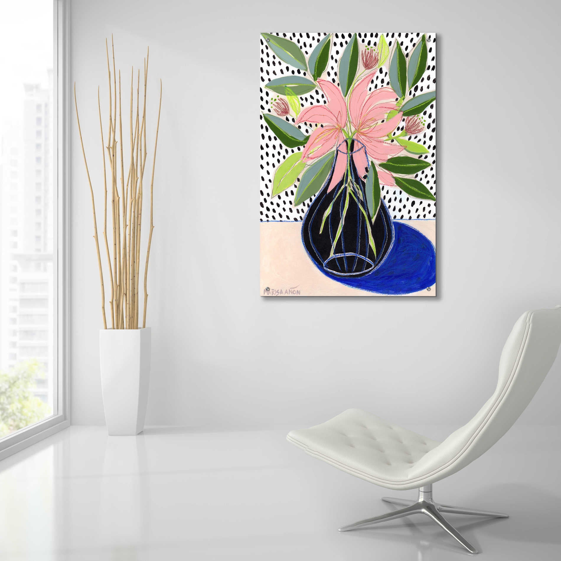 Epic Art 'Spring Florals 7' by Marisa Anon, Acrylic Glass Wall Art,24x36