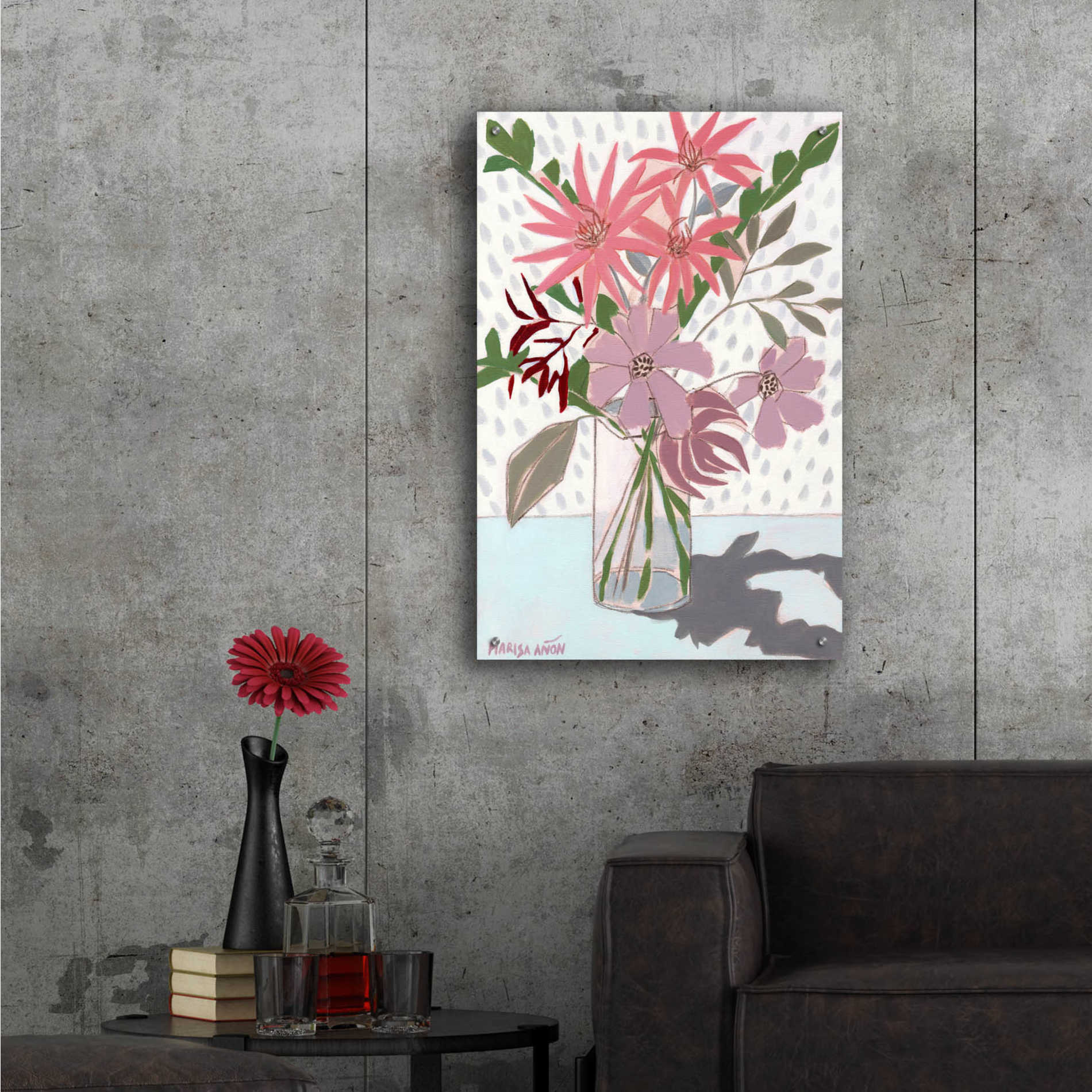 Epic Art 'Summer Flowers' by Marisa Anon, Acrylic Glass Wall Art,24x36