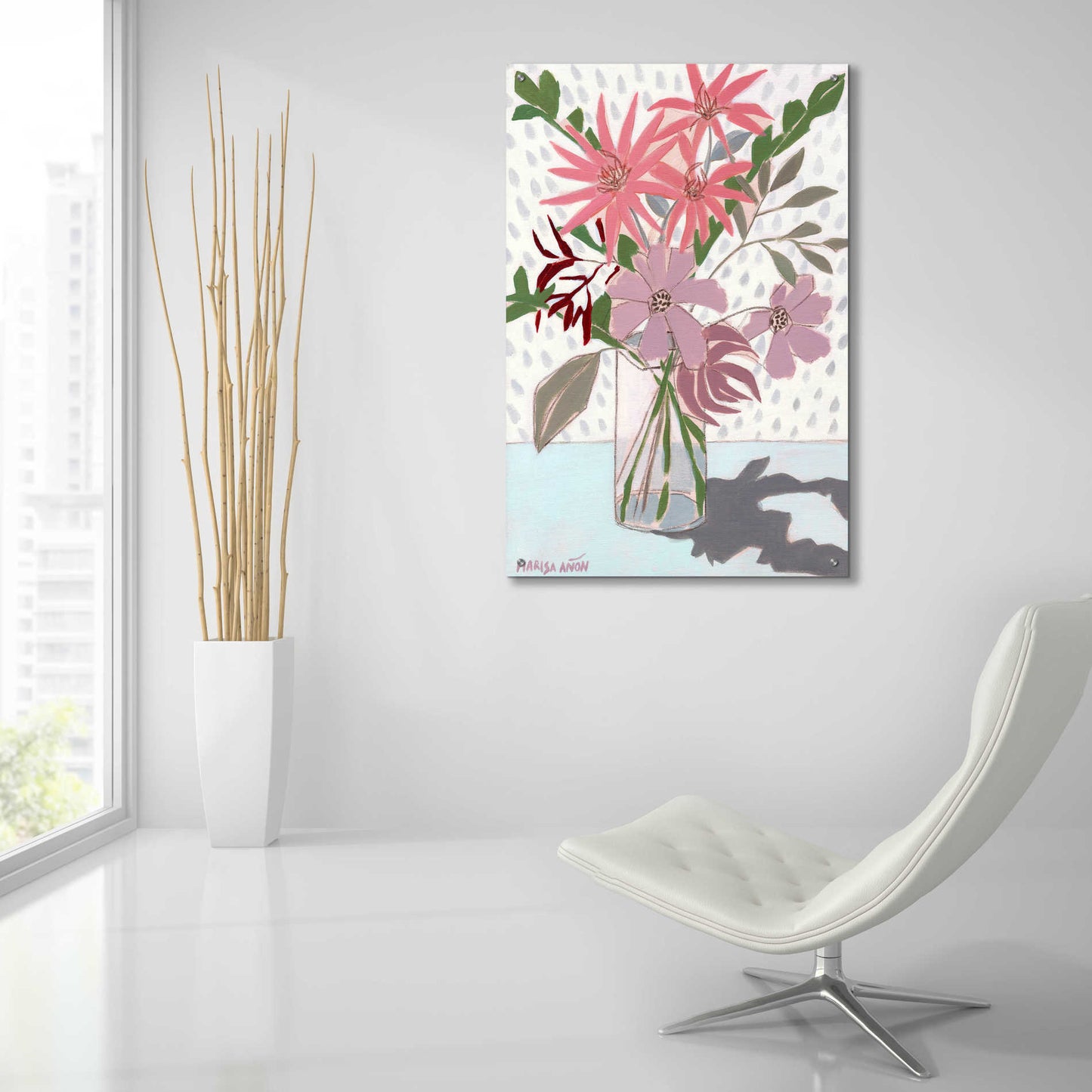 Epic Art 'Summer Flowers' by Marisa Anon, Acrylic Glass Wall Art,24x36