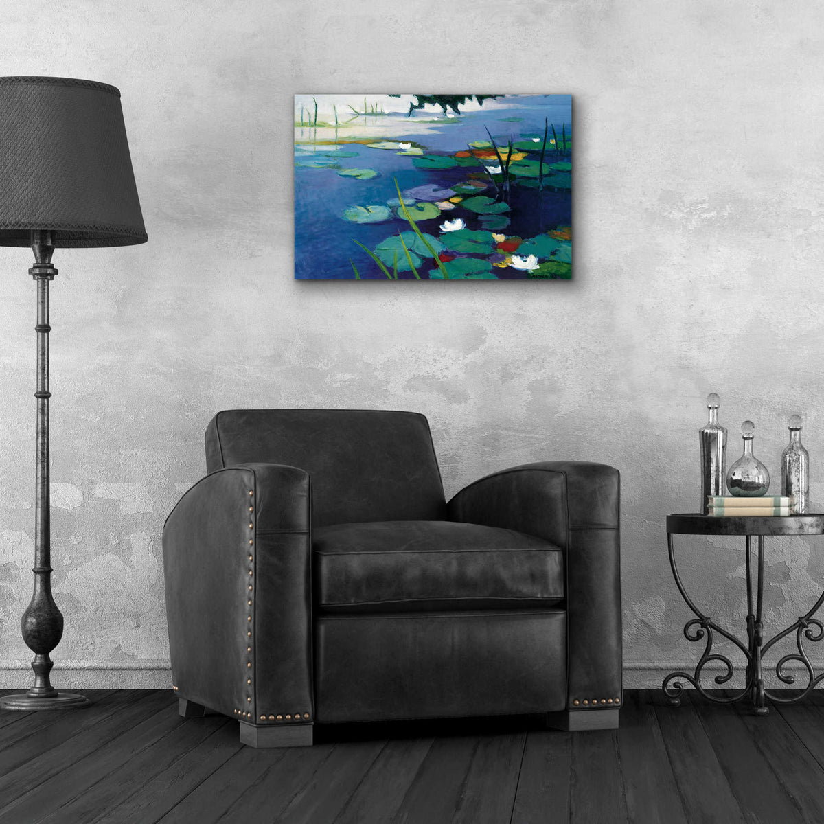 Epic Art 'Water Lilies' by Tadashi Asoma, Acrylic Glass Wall Art,24x16