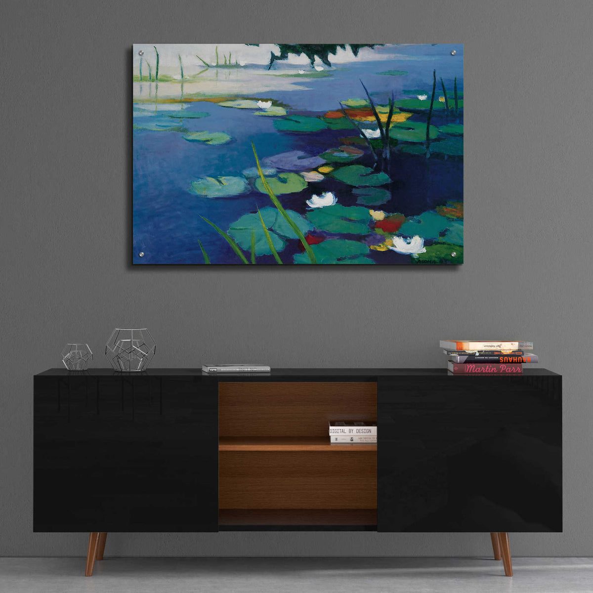 Epic Art 'Water Lilies' by Tadashi Asoma, Acrylic Glass Wall Art,36x24