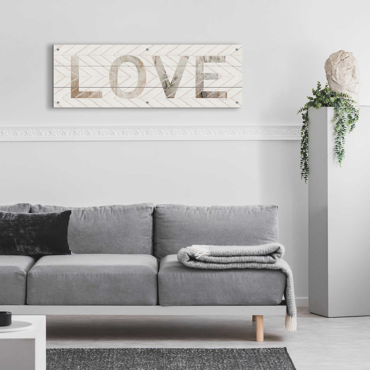 Epic Art 'Love Chevron' by Cindy Jacobs, Acrylic Glass Wall Art,48x16