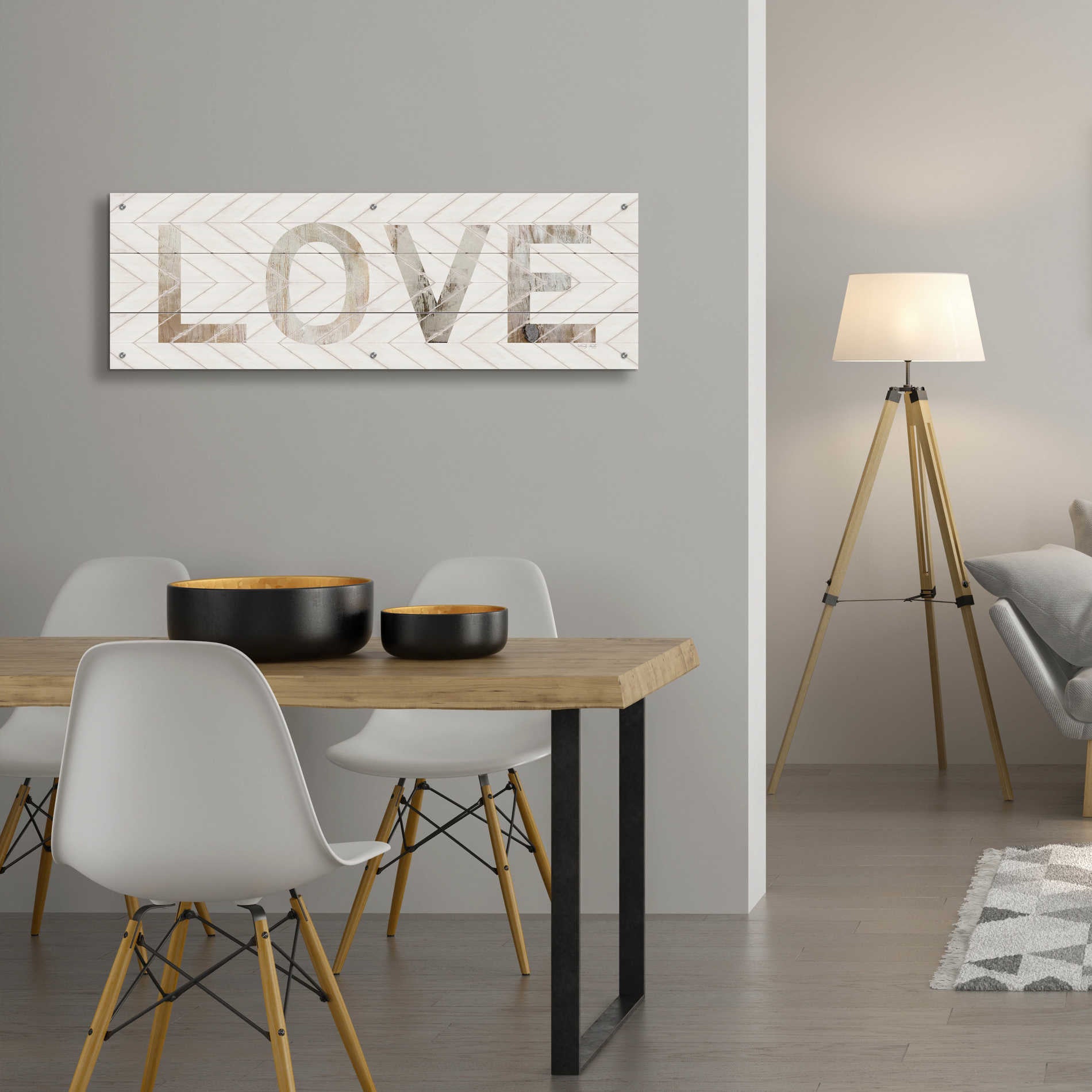 Epic Art 'Love Chevron' by Cindy Jacobs, Acrylic Glass Wall Art,48x16