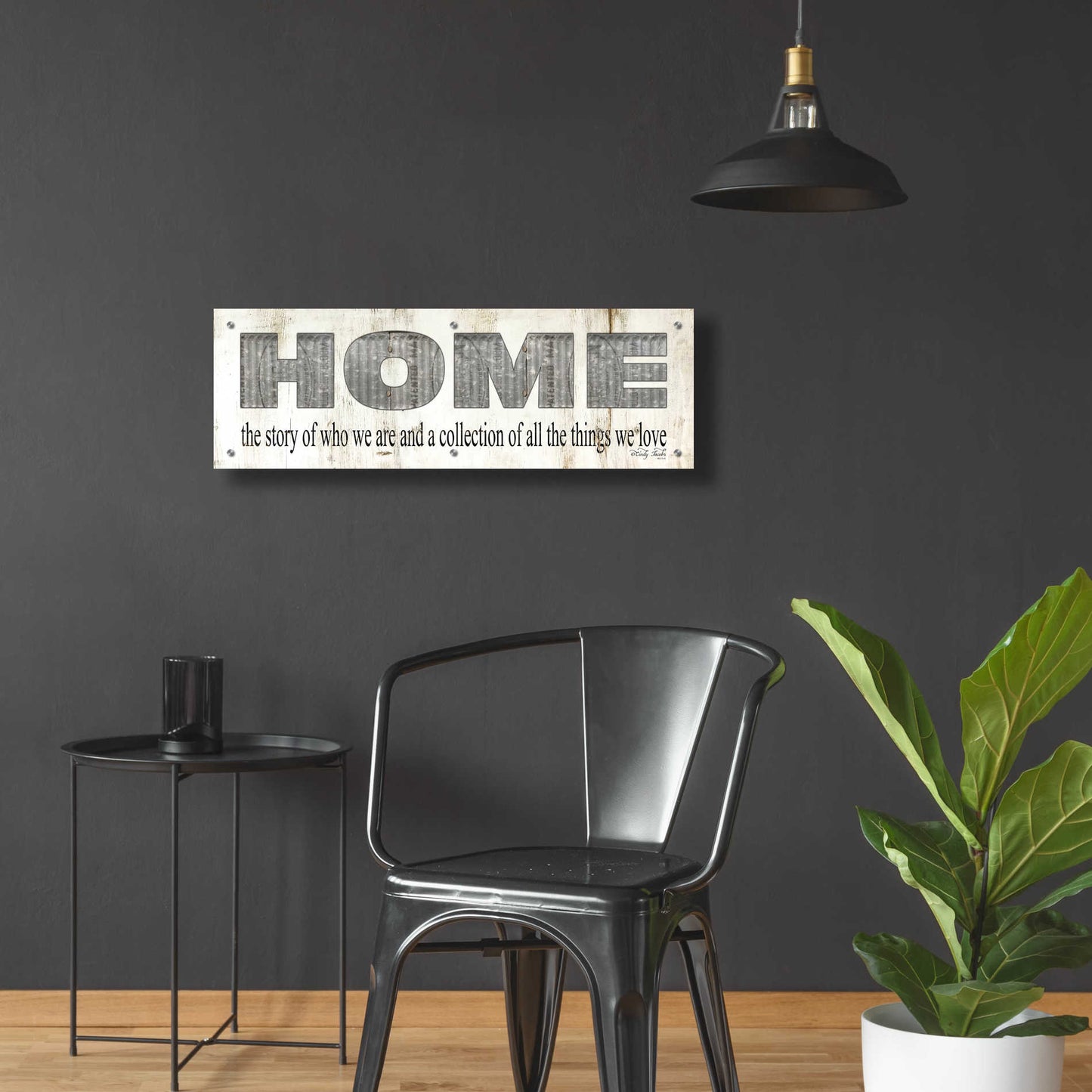 Epic Art 'Home - A Story of Who We Are Sign' by Cindy Jacobs, Acrylic Glass Wall Art,36x12