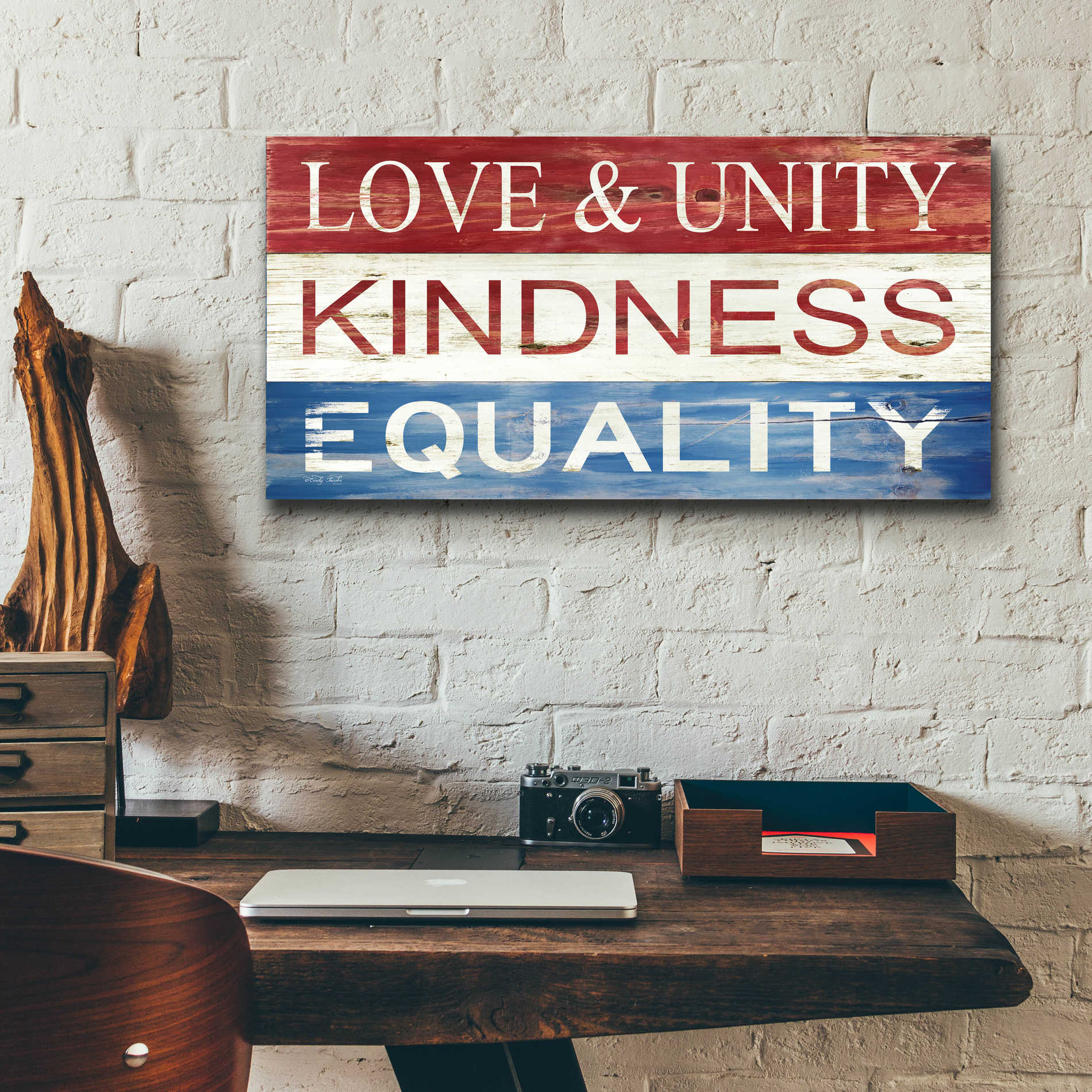 Epic Art 'Love & Unity' by Cindy Jacobs, Acrylic Glass Wall Art,24x12