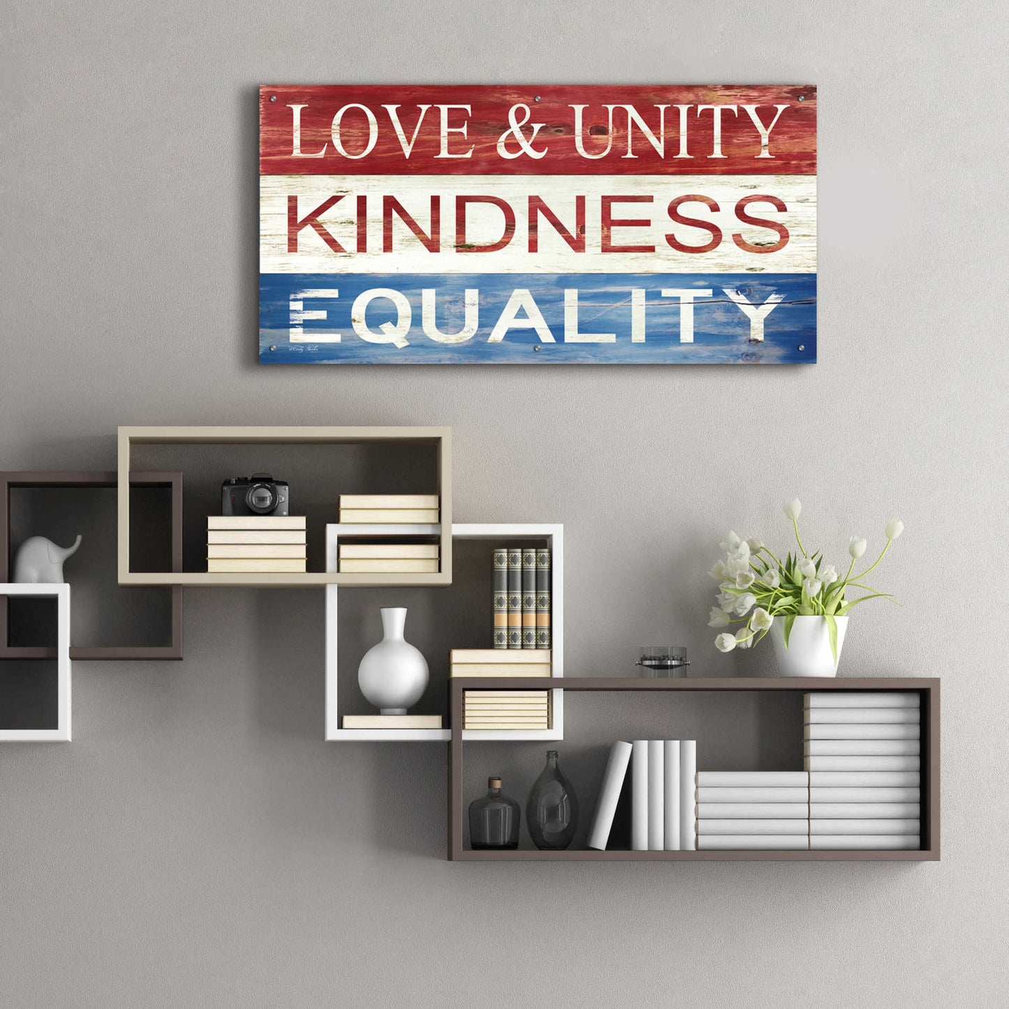 Epic Art 'Love & Unity' by Cindy Jacobs, Acrylic Glass Wall Art,48x24