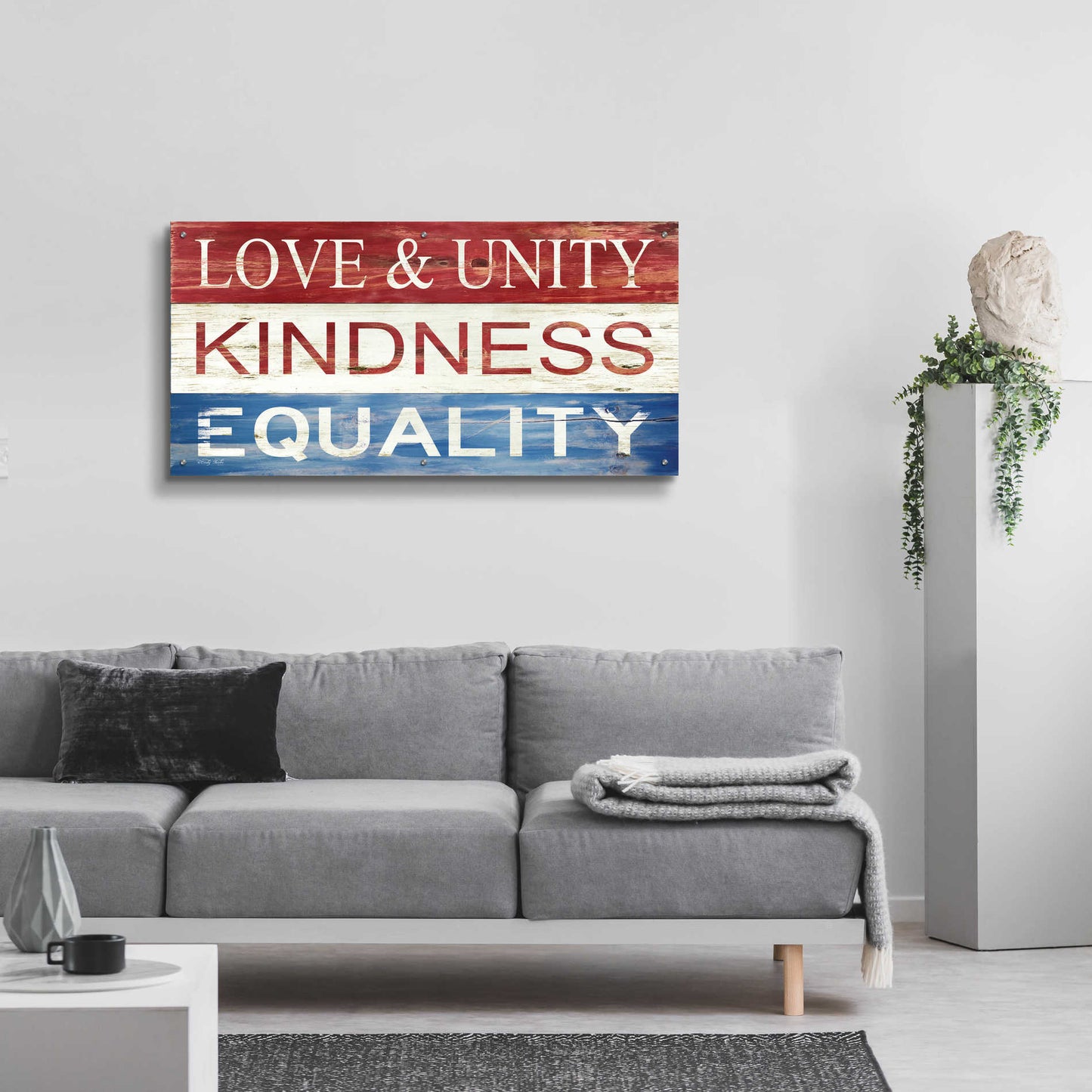 Epic Art 'Love & Unity' by Cindy Jacobs, Acrylic Glass Wall Art,48x24