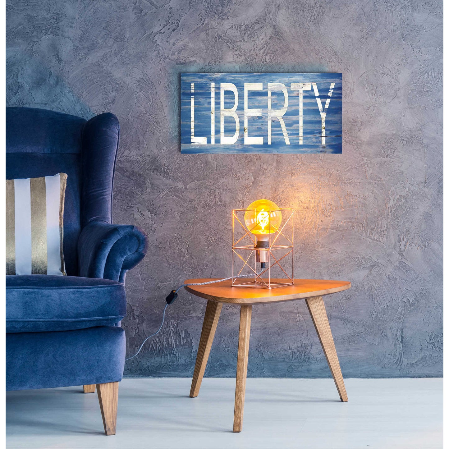 Epic Art 'Liberty' by Cindy Jacobs, Acrylic Glass Wall Art,24x12