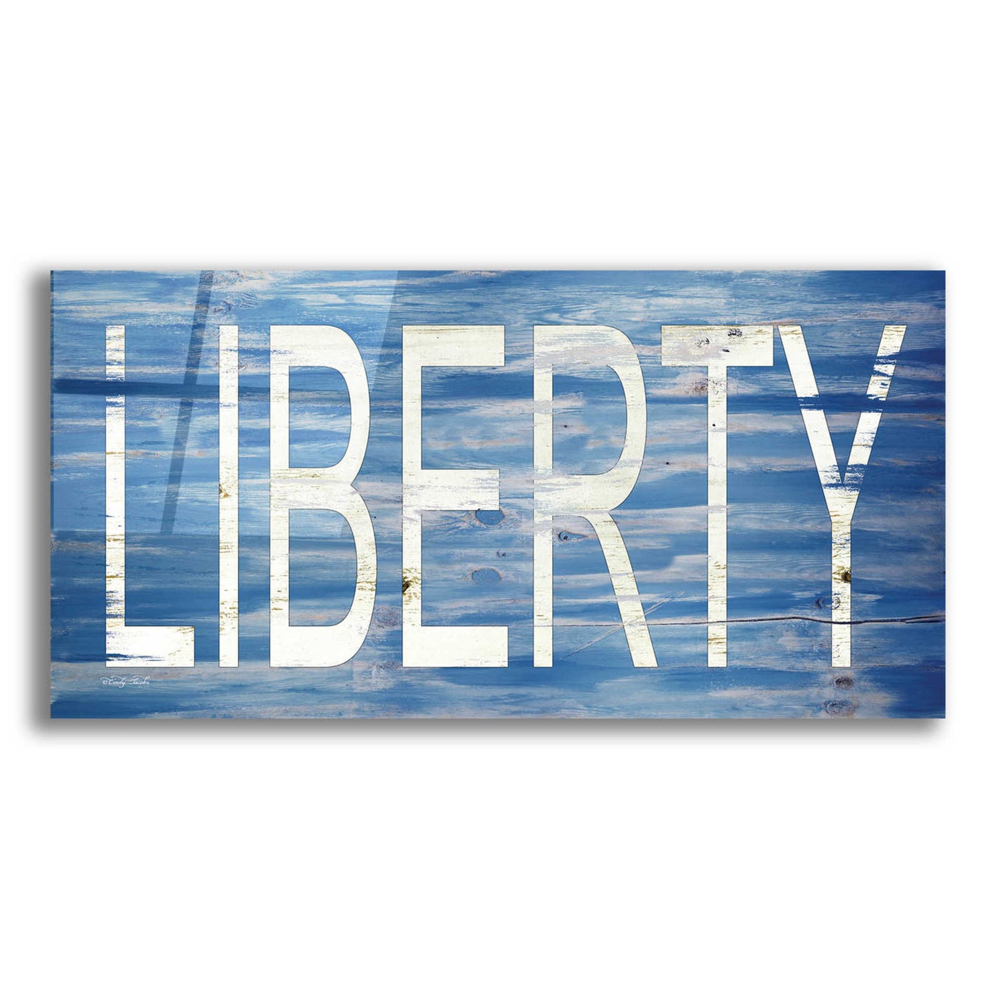 Epic Art 'Liberty' by Cindy Jacobs, Acrylic Glass Wall Art,24x12