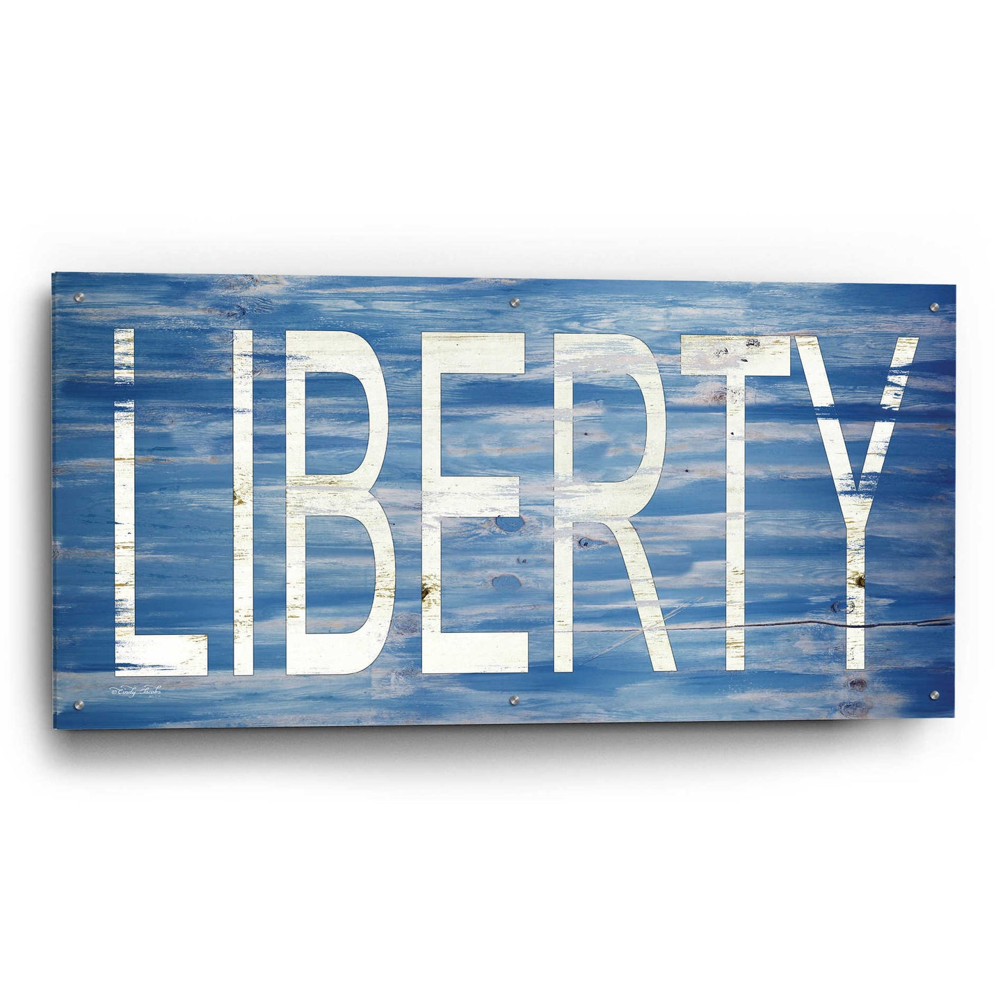 Epic Art 'Liberty' by Cindy Jacobs, Acrylic Glass Wall Art,48x24