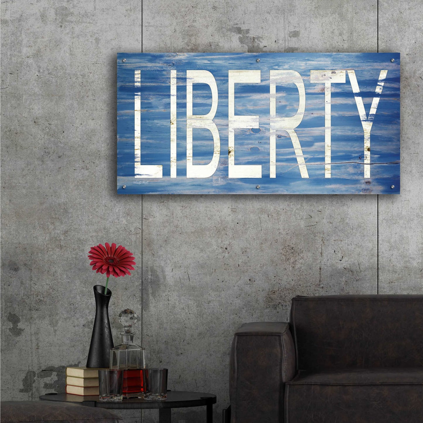 Epic Art 'Liberty' by Cindy Jacobs, Acrylic Glass Wall Art,48x24