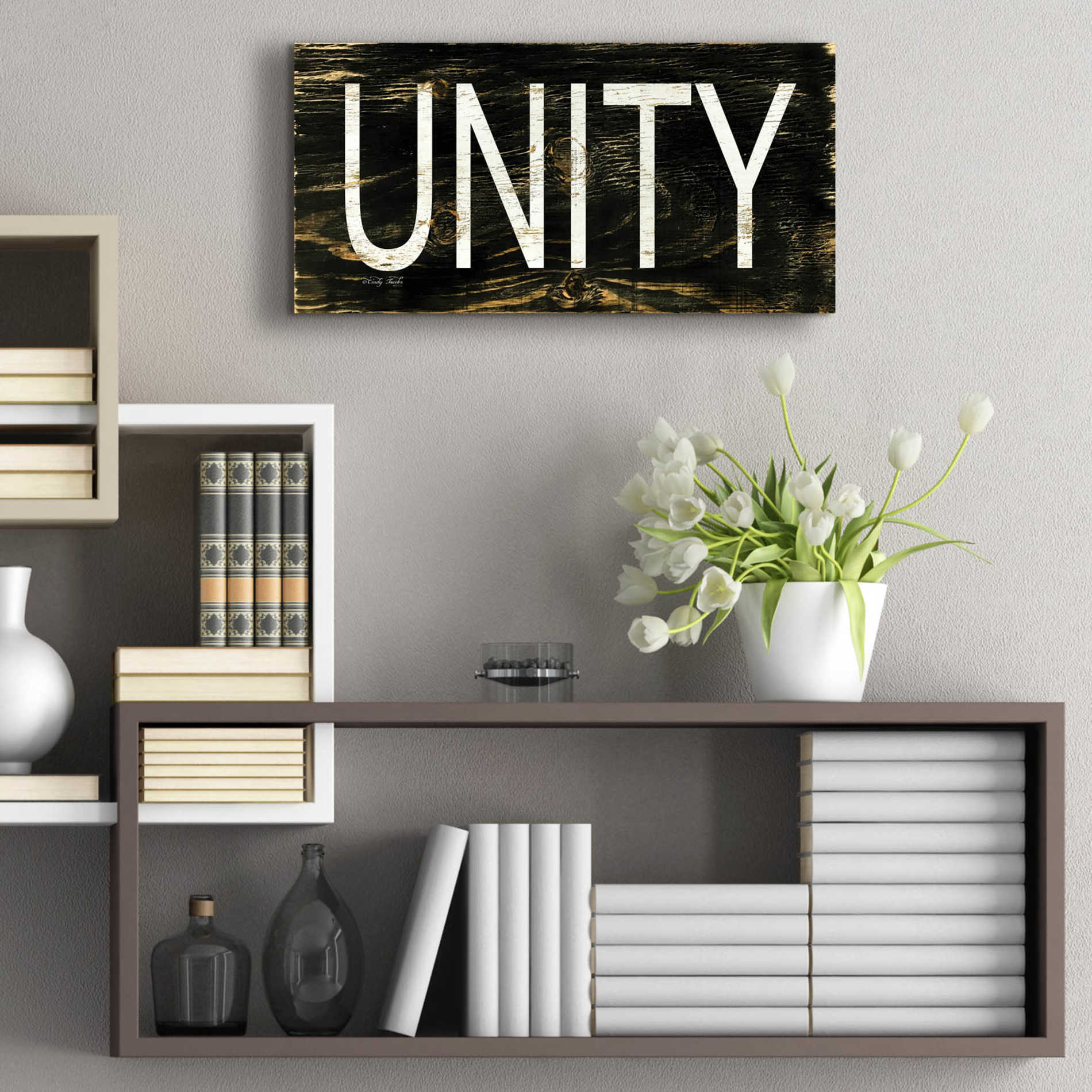 Epic Art 'Unity' by Cindy Jacobs, Acrylic Glass Wall Art,24x12