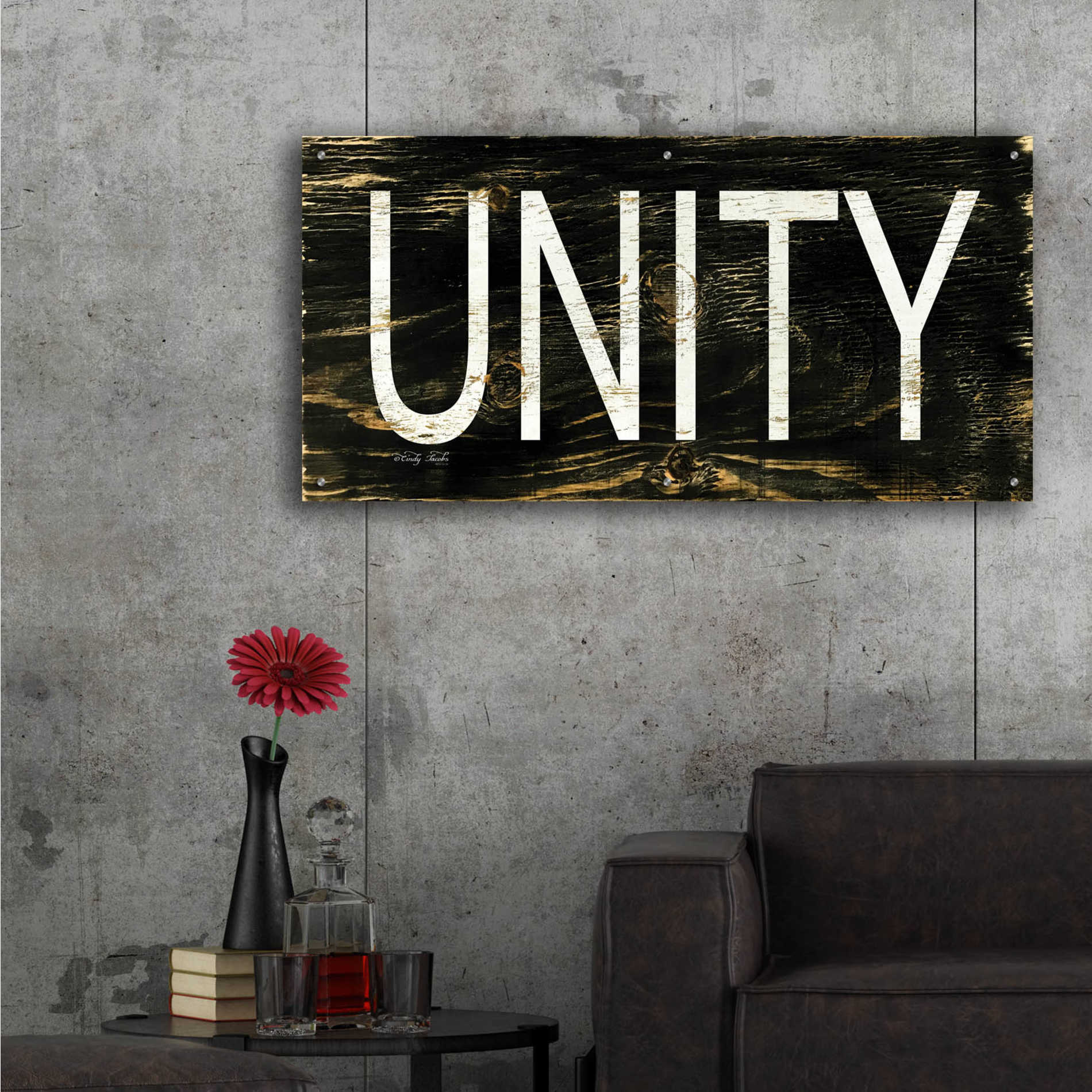 Epic Art 'Unity' by Cindy Jacobs, Acrylic Glass Wall Art,48x24