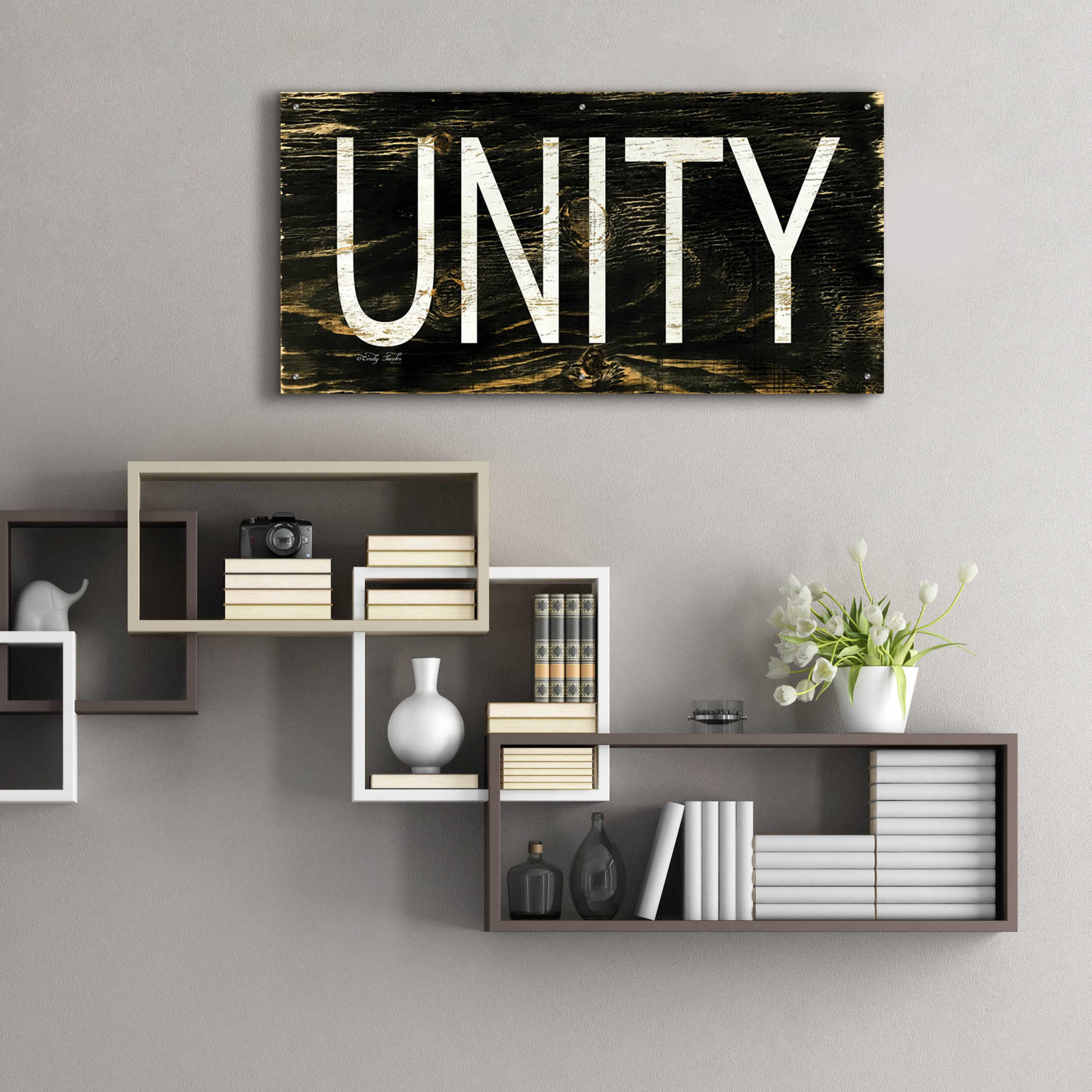 Epic Art 'Unity' by Cindy Jacobs, Acrylic Glass Wall Art,48x24