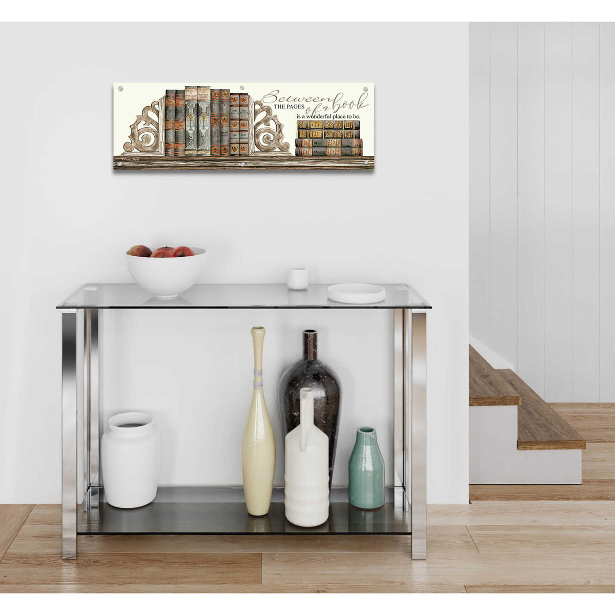 Epic Art 'Between the Pages of a Book' by Cindy Jacobs, Acrylic Glass Wall Art,36x12