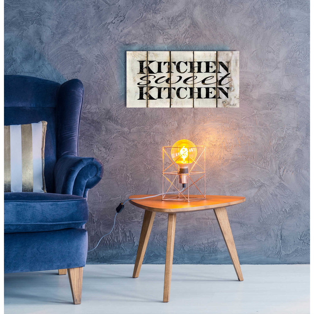 Epic Art 'Kitchen Sweet Kitchen on Wood Panels' by Cindy Jacobs, Acrylic Glass Wall Art,24x12