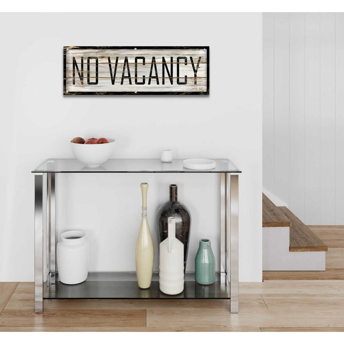 Epic Art 'No Vacancy' by Cindy Jacobs, Acrylic Glass Wall Art,36x12