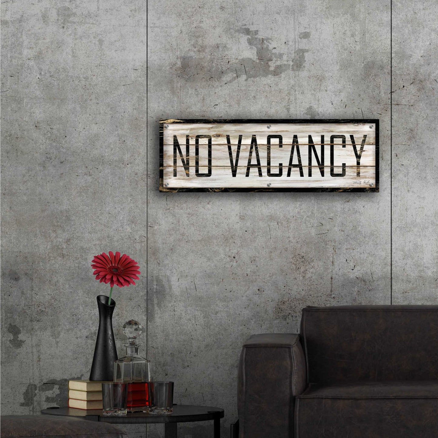 Epic Art 'No Vacancy' by Cindy Jacobs, Acrylic Glass Wall Art,36x12