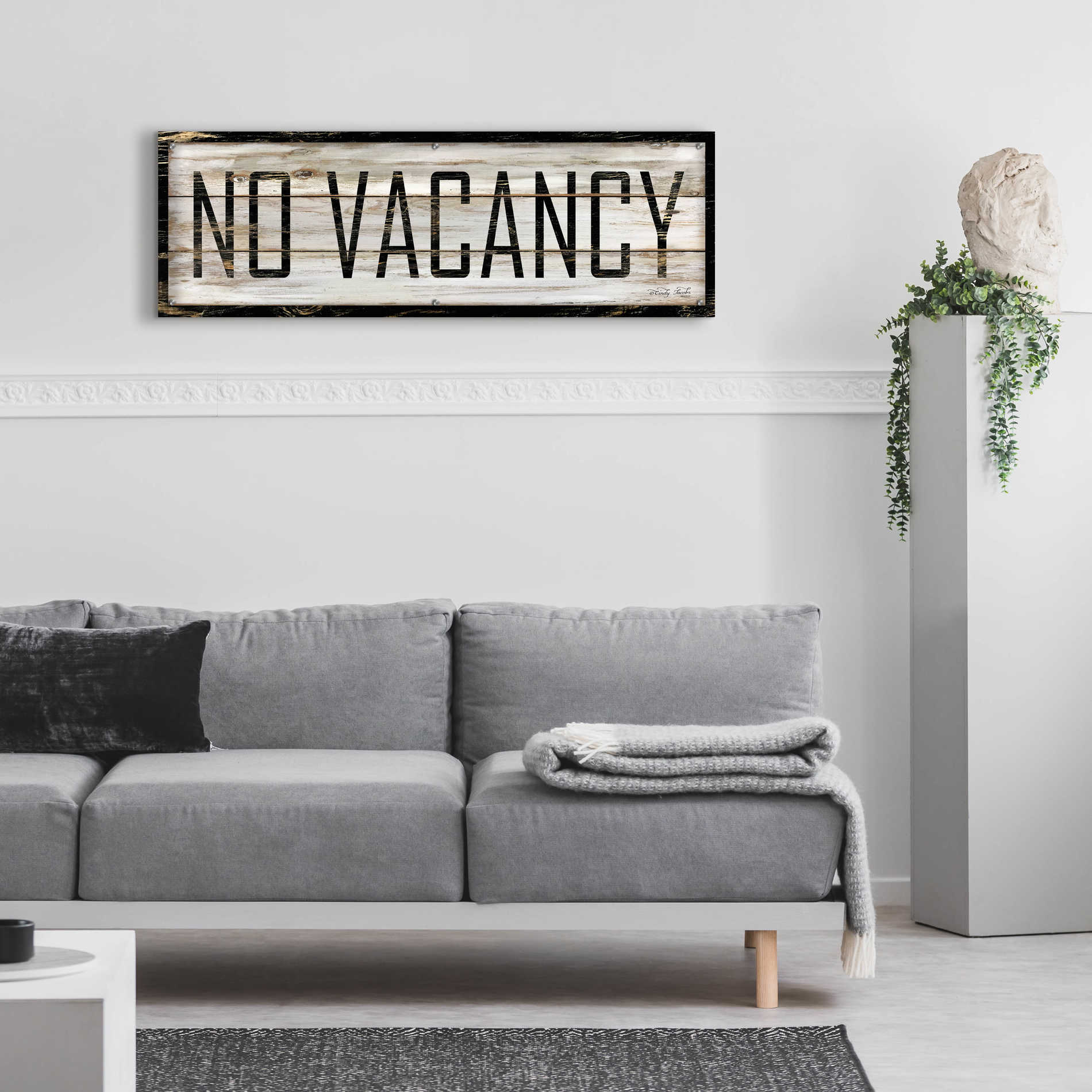 Epic Art 'No Vacancy' by Cindy Jacobs, Acrylic Glass Wall Art,48x16