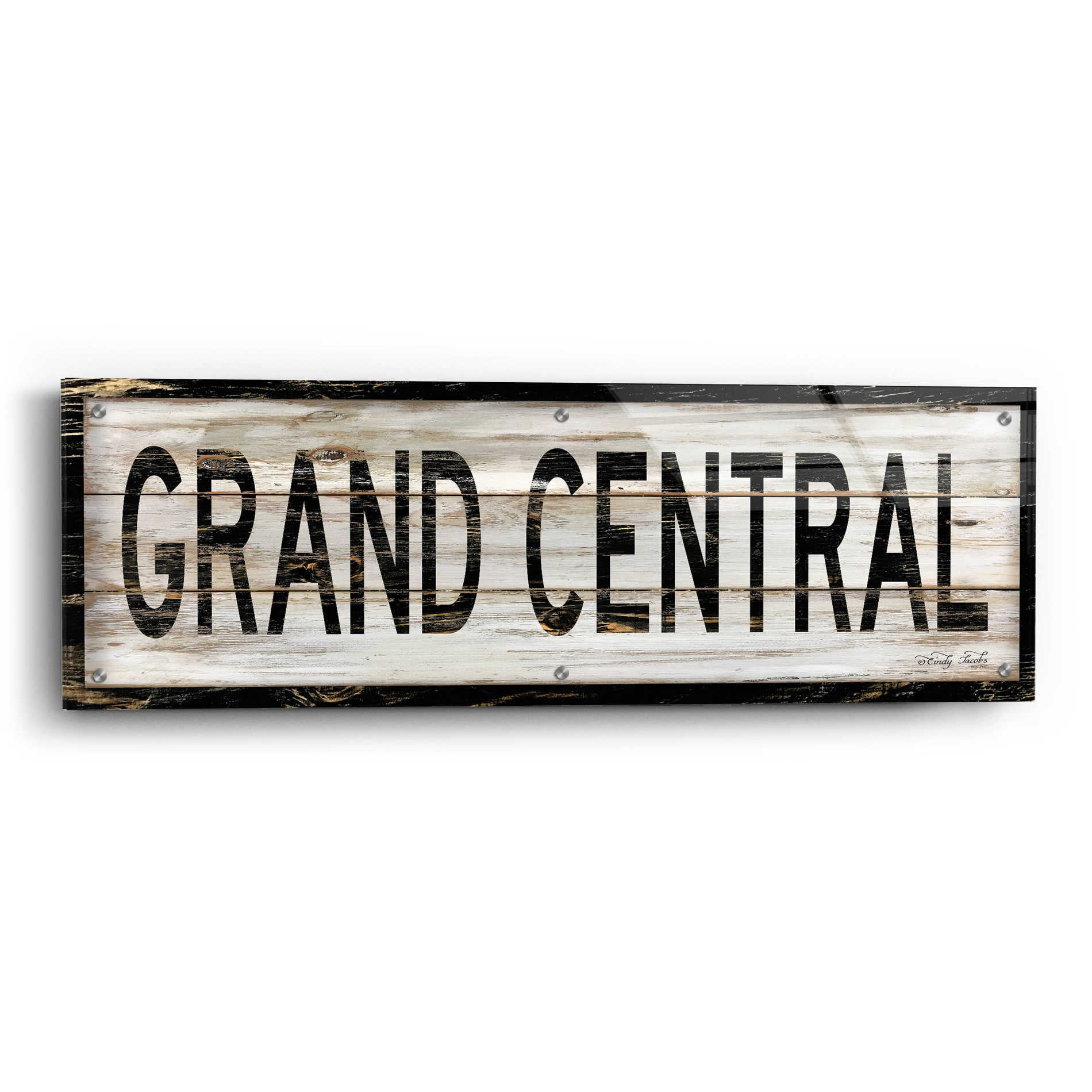 Epic Art 'Grand Central' by Cindy Jacobs, Acrylic Glass Wall Art,36x12