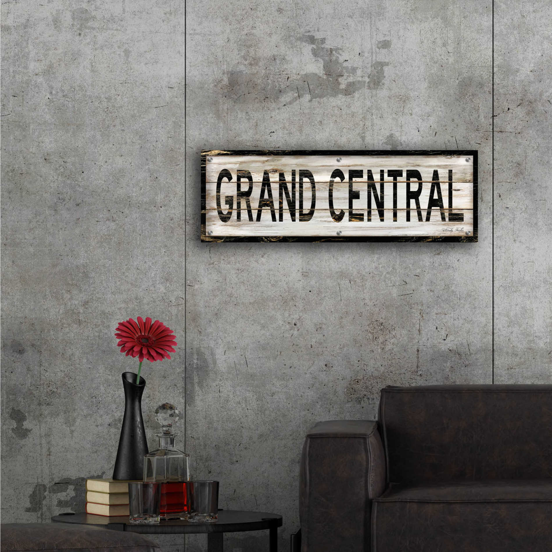 Epic Art 'Grand Central' by Cindy Jacobs, Acrylic Glass Wall Art,36x12