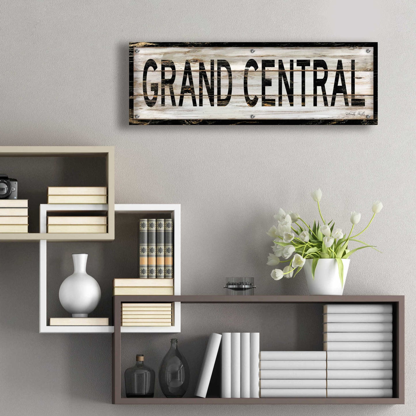 Epic Art 'Grand Central' by Cindy Jacobs, Acrylic Glass Wall Art,36x12