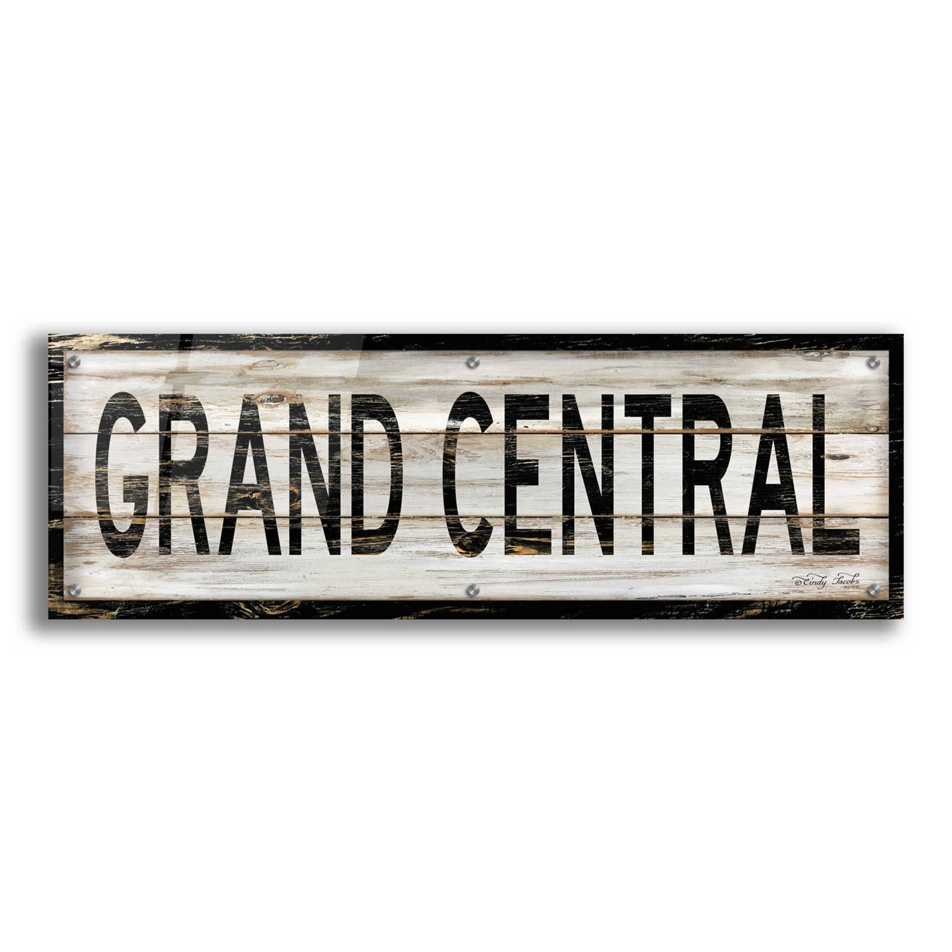 Epic Art 'Grand Central' by Cindy Jacobs, Acrylic Glass Wall Art,36x12