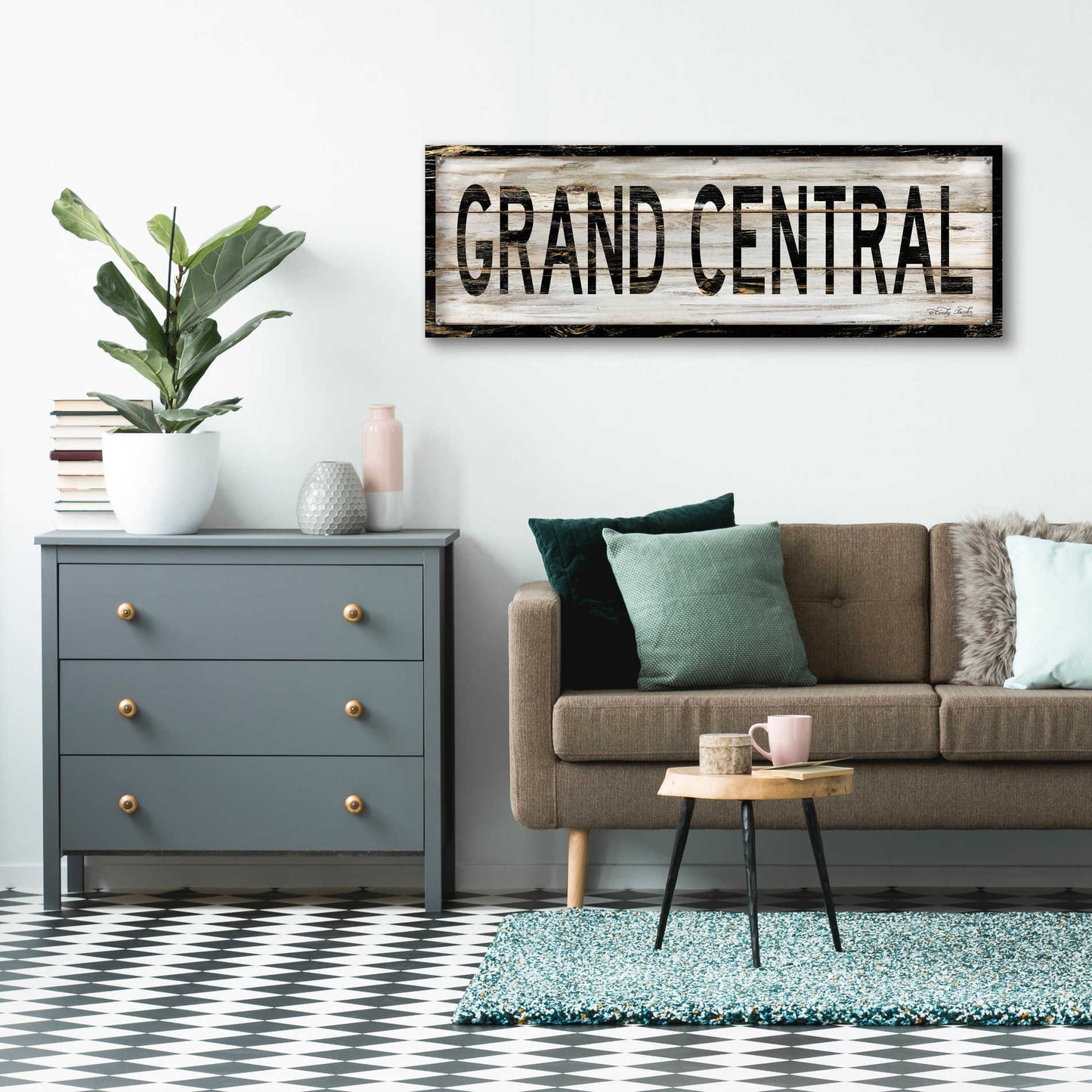 Epic Art 'Grand Central' by Cindy Jacobs, Acrylic Glass Wall Art,48x16