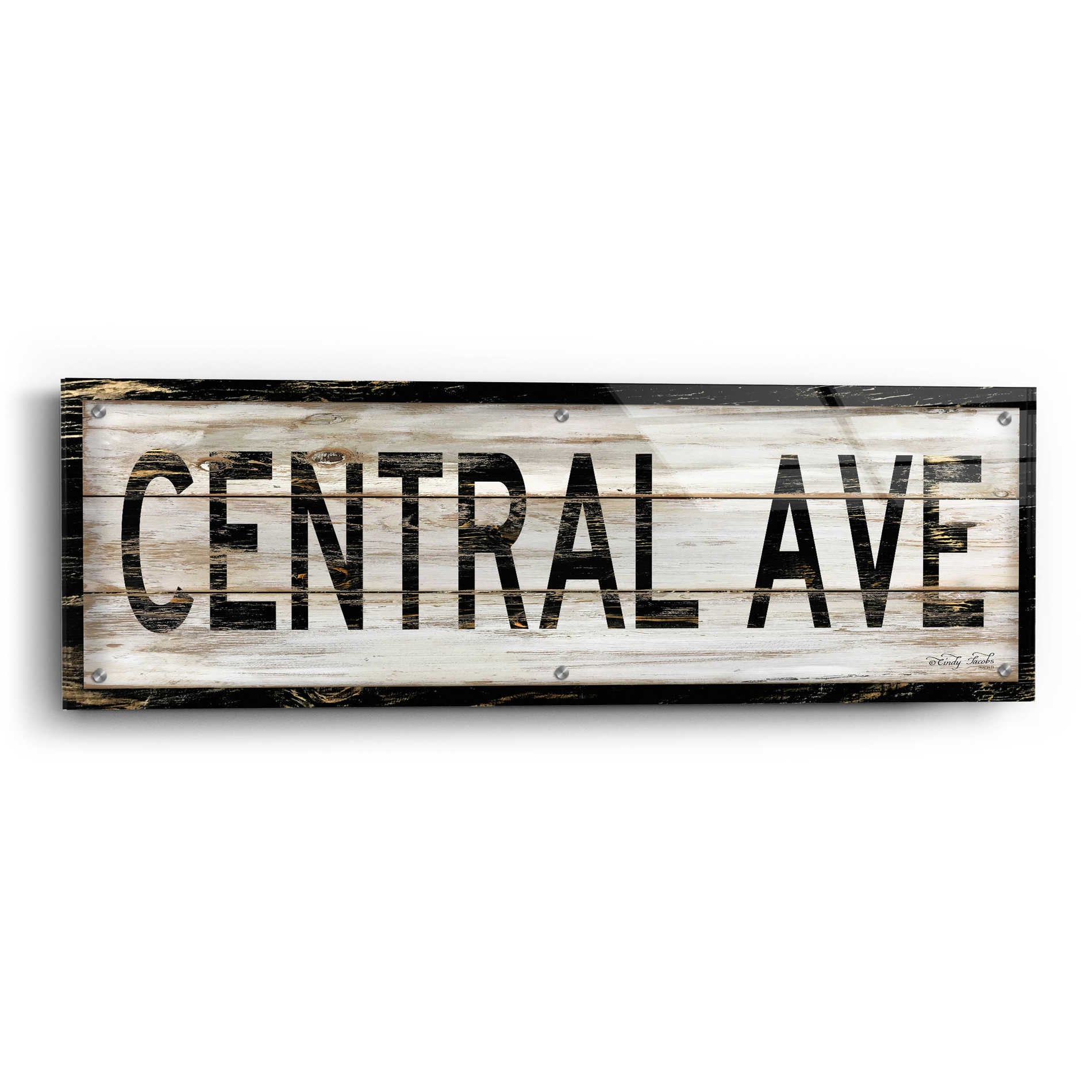 Epic Art 'Central Ave.' by Cindy Jacobs, Acrylic Glass Wall Art,36x12