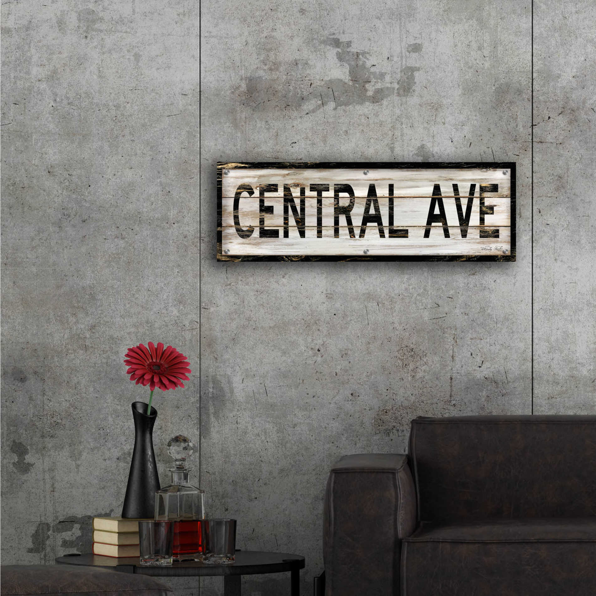 Epic Art 'Central Ave.' by Cindy Jacobs, Acrylic Glass Wall Art,36x12