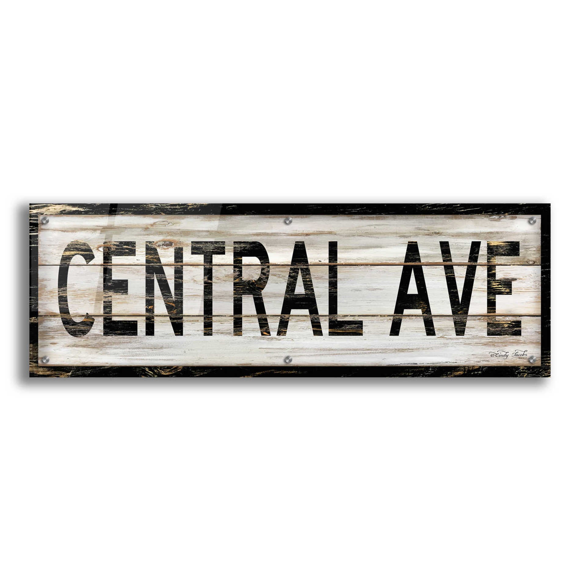 Epic Art 'Central Ave.' by Cindy Jacobs, Acrylic Glass Wall Art,36x12