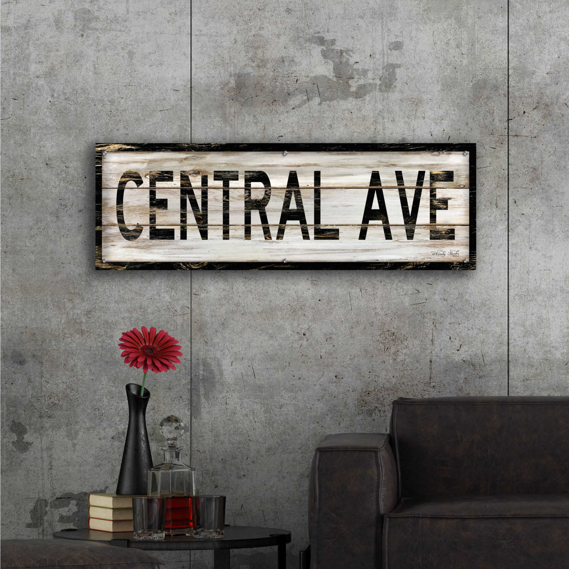 Epic Art 'Central Ave.' by Cindy Jacobs, Acrylic Glass Wall Art,48x16