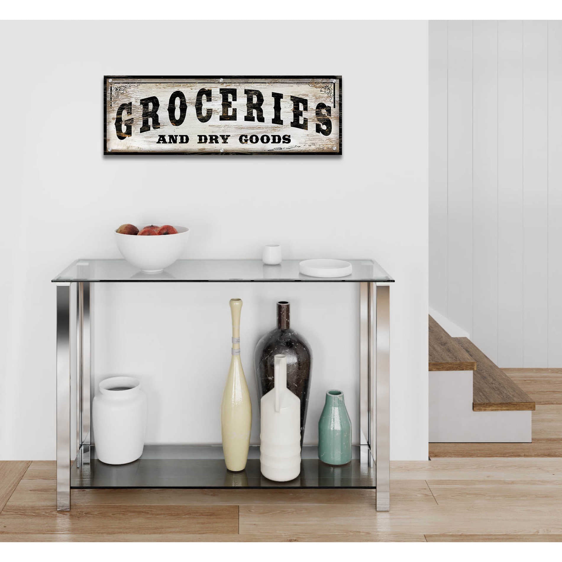 Epic Art 'Groceries and Dry Goods' by Cindy Jacobs, Acrylic Glass Wall Art,36x12