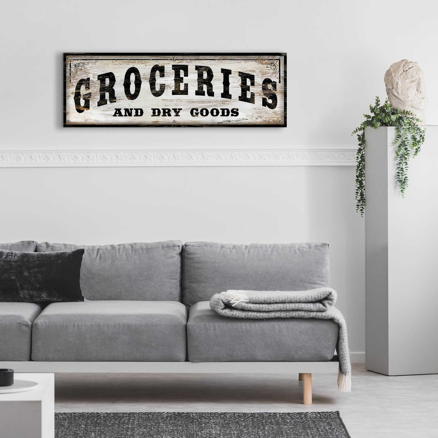 Epic Art 'Groceries and Dry Goods' by Cindy Jacobs, Acrylic Glass Wall Art,48x16