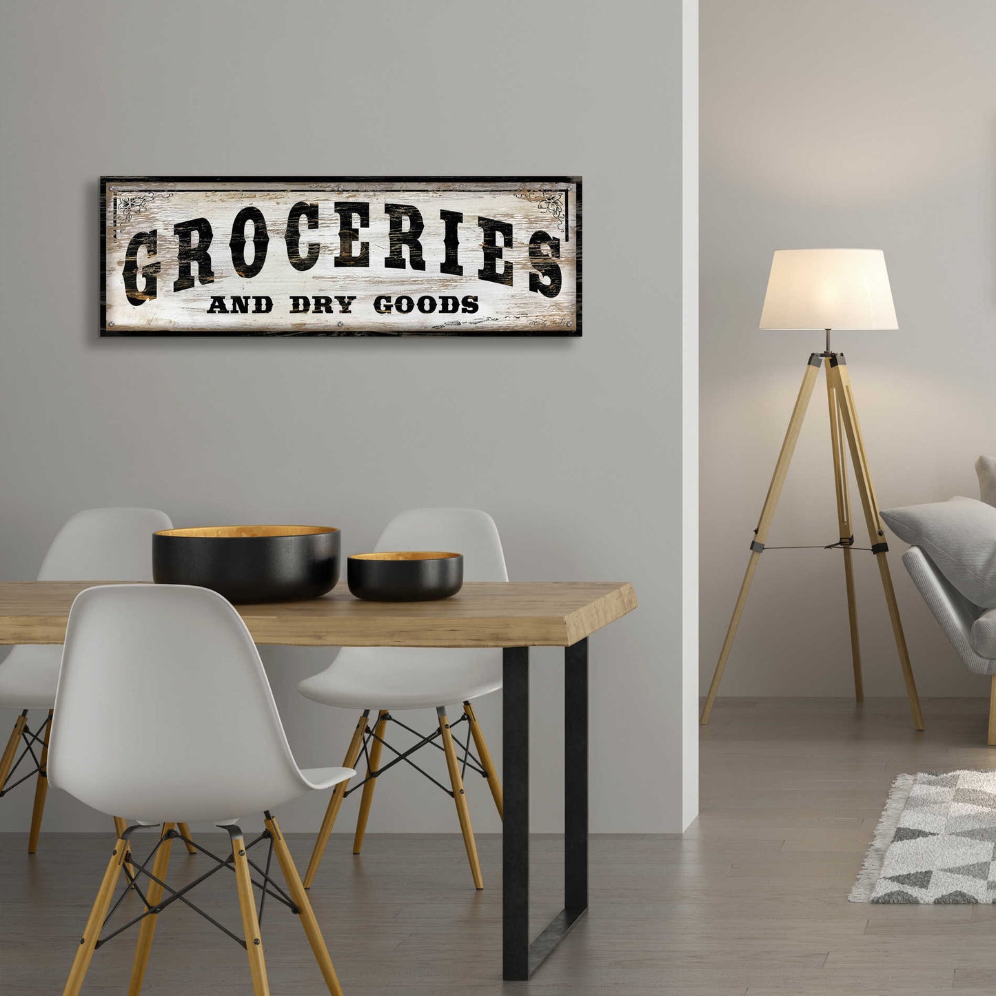 Epic Art 'Groceries and Dry Goods' by Cindy Jacobs, Acrylic Glass Wall Art,48x16