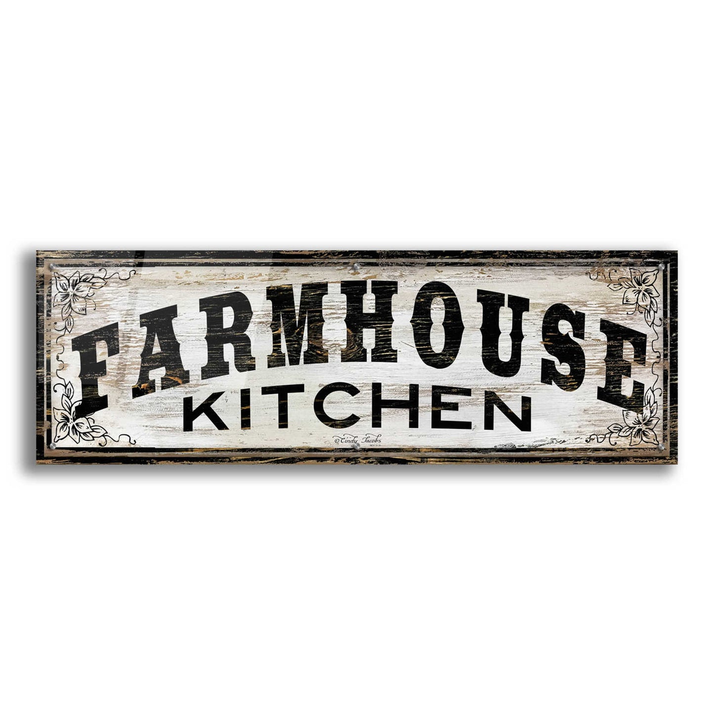 Epic Art 'Farmhouse Kitchen' by Cindy Jacobs, Acrylic Glass Wall Art,48x16