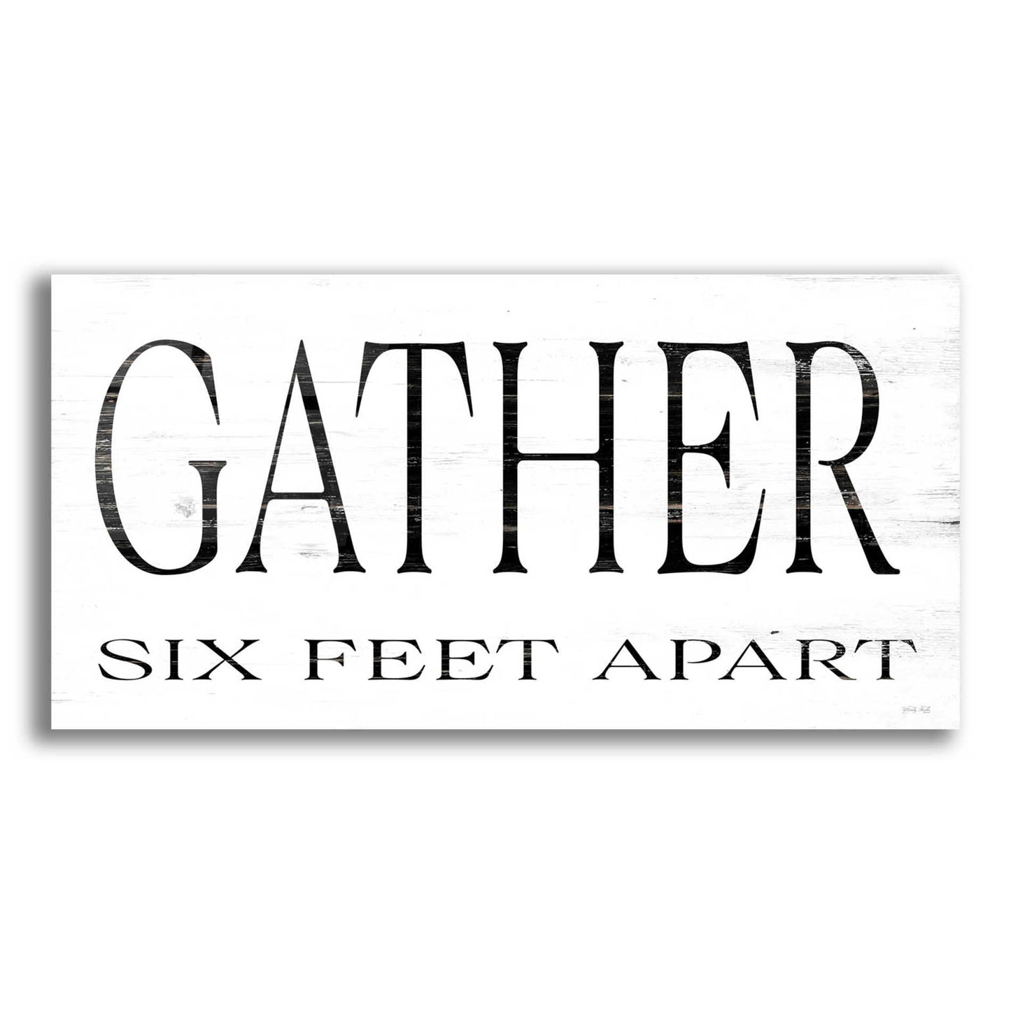 Epic Art 'Gather Six Feet Apart' by Cindy Jacobs, Acrylic Glass Wall Art,24x12