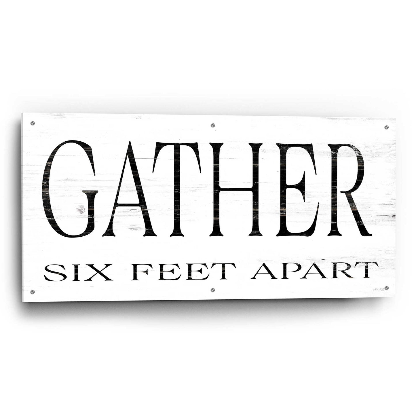 Epic Art 'Gather Six Feet Apart' by Cindy Jacobs, Acrylic Glass Wall Art,48x24
