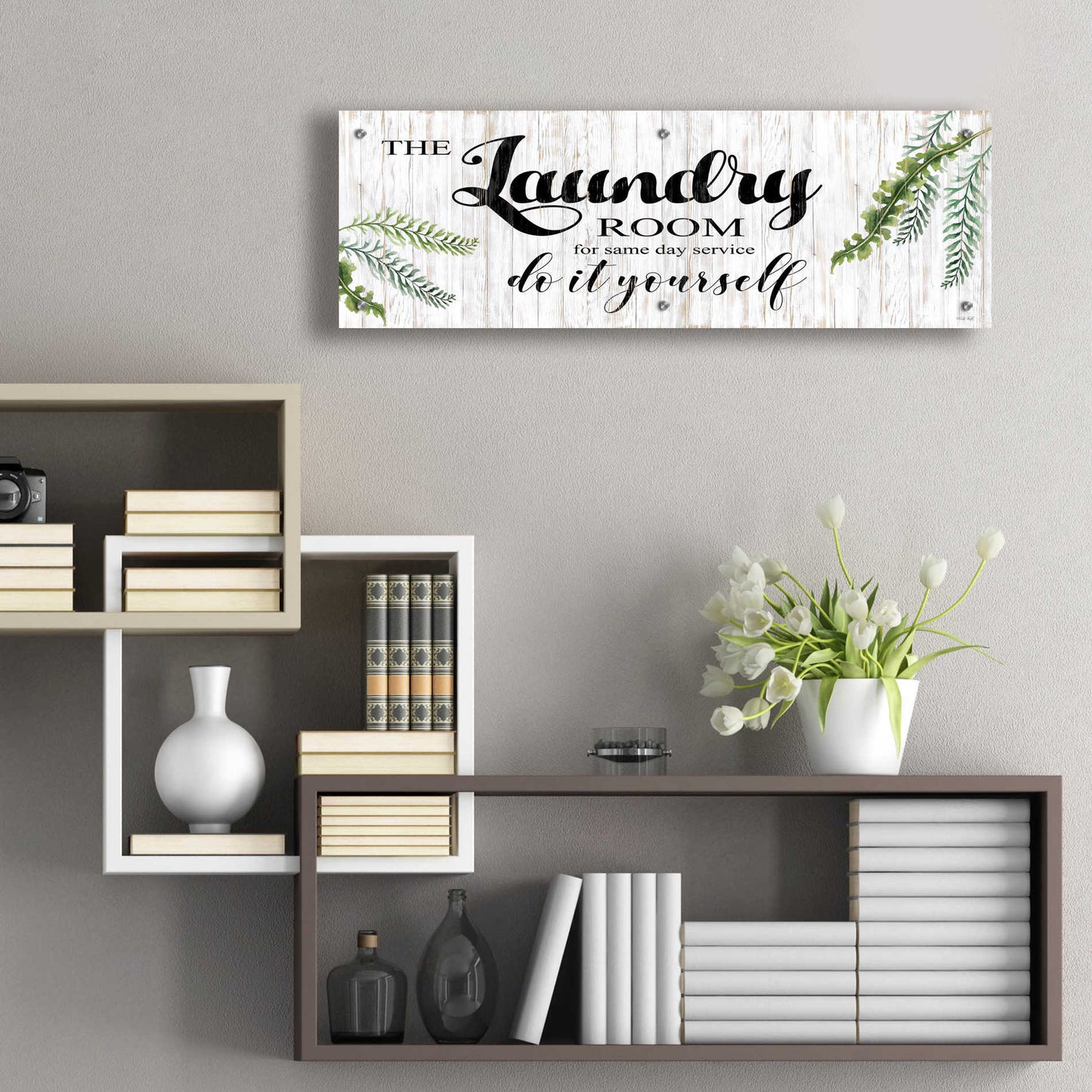 Epic Art 'The Laundry Room' by Cindy Jacobs, Acrylic Glass Wall Art,36x12