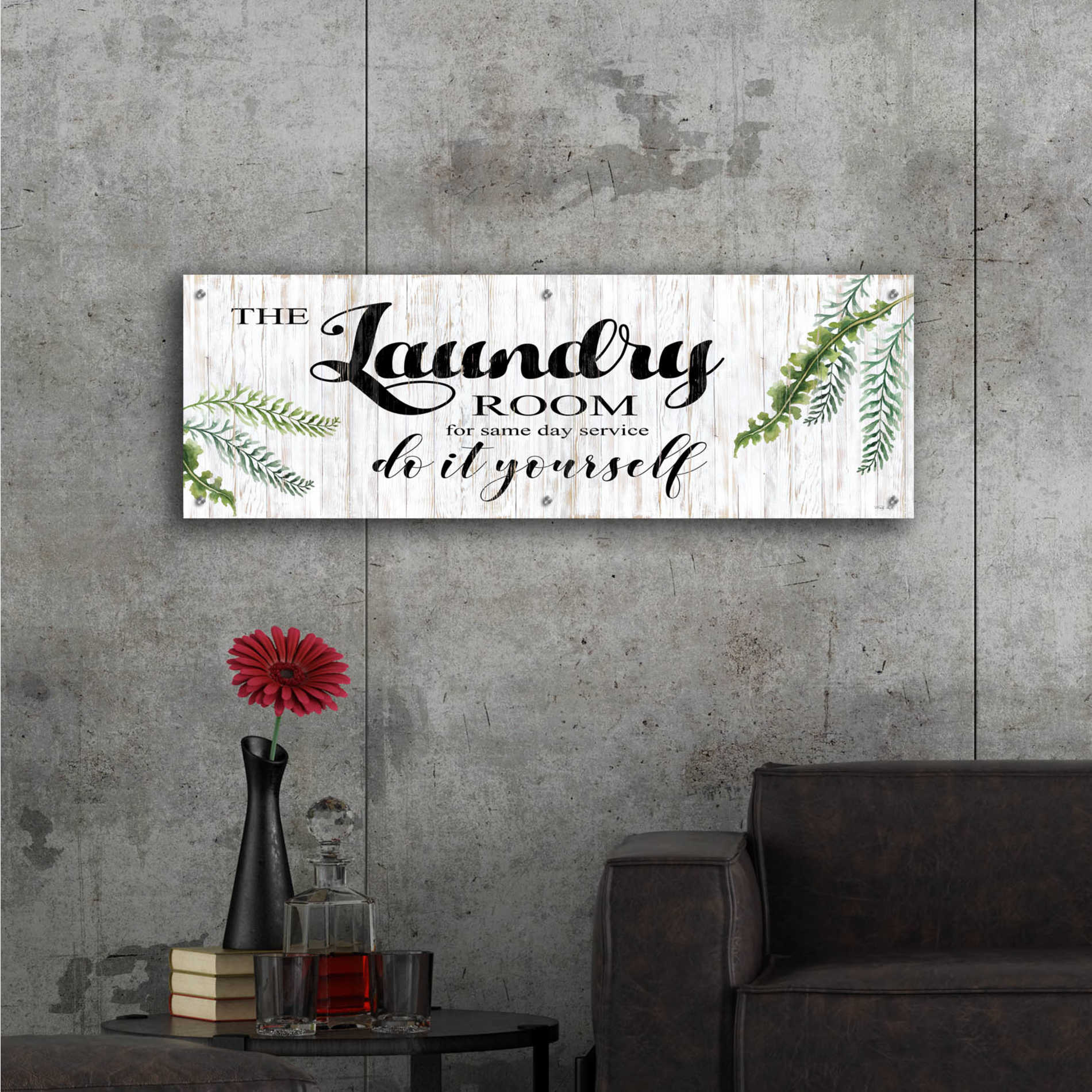 Epic Art 'The Laundry Room' by Cindy Jacobs, Acrylic Glass Wall Art,48x16