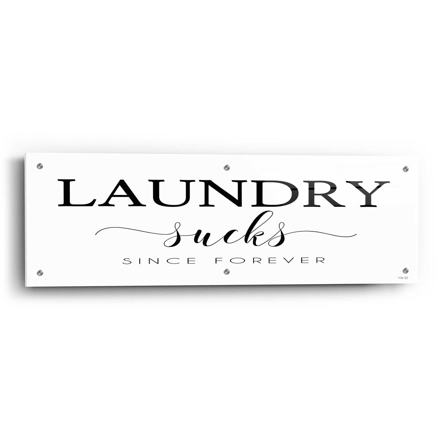 Epic Art 'Laundry Sucks' by Cindy Jacobs, Acrylic Glass Wall Art,36x12