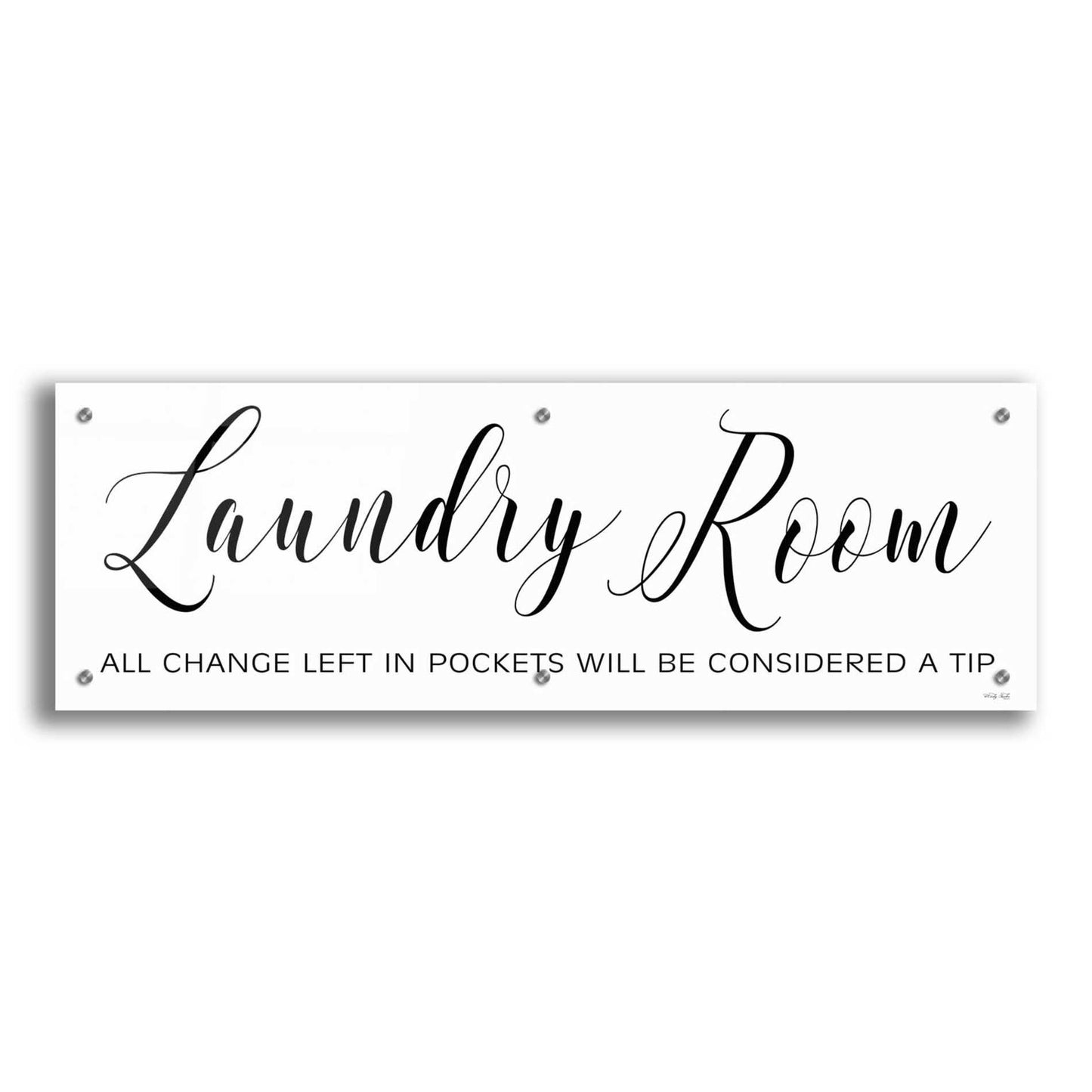 Epic Art 'Laundry Room' by Cindy Jacobs, Acrylic Glass Wall Art,36x12